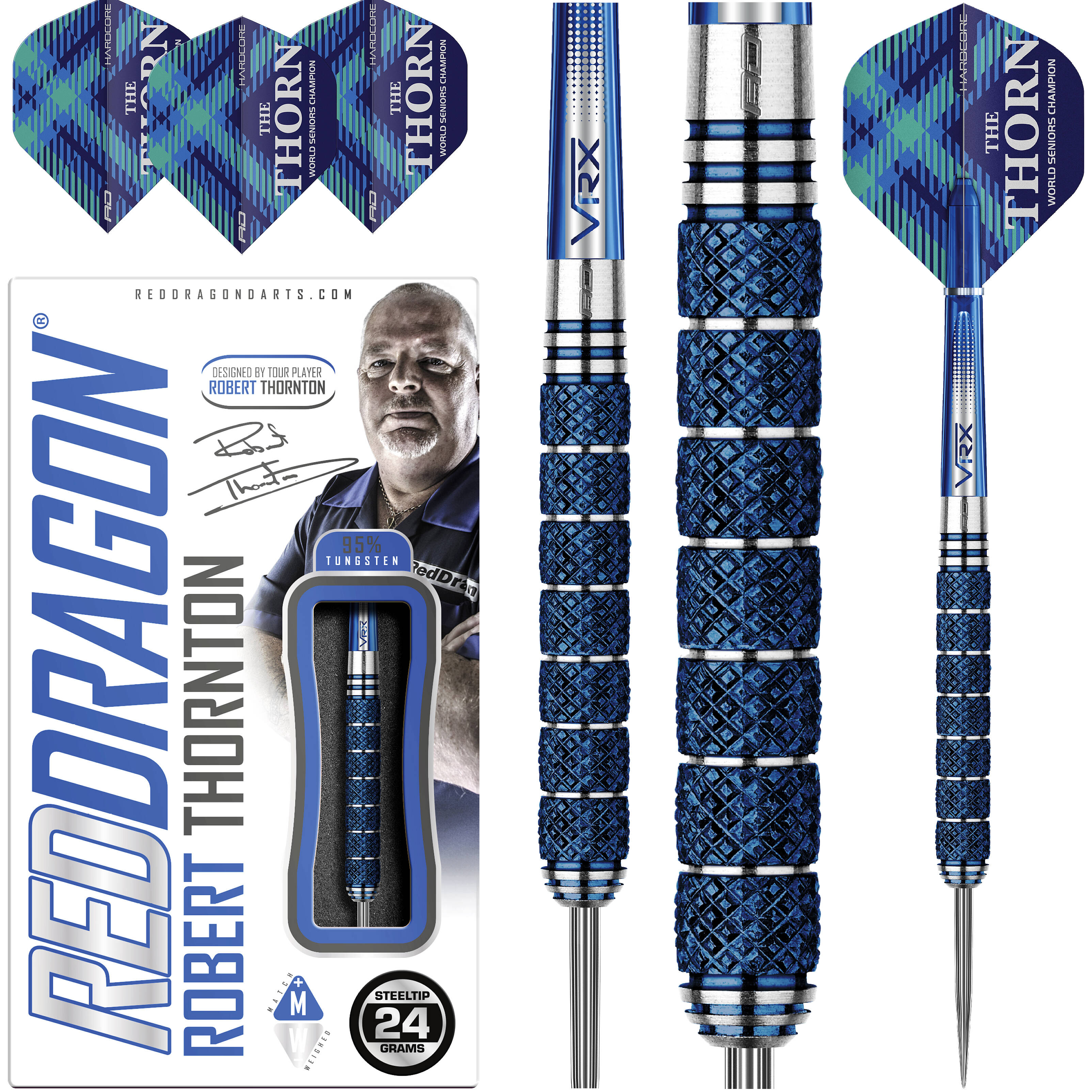 Red-Dragon-Robert-Thornton-World-Cup-SE-Steeldart-Collage Red Dragon - Robert Thornton Seniors WC Cobalt SE - Steeldart