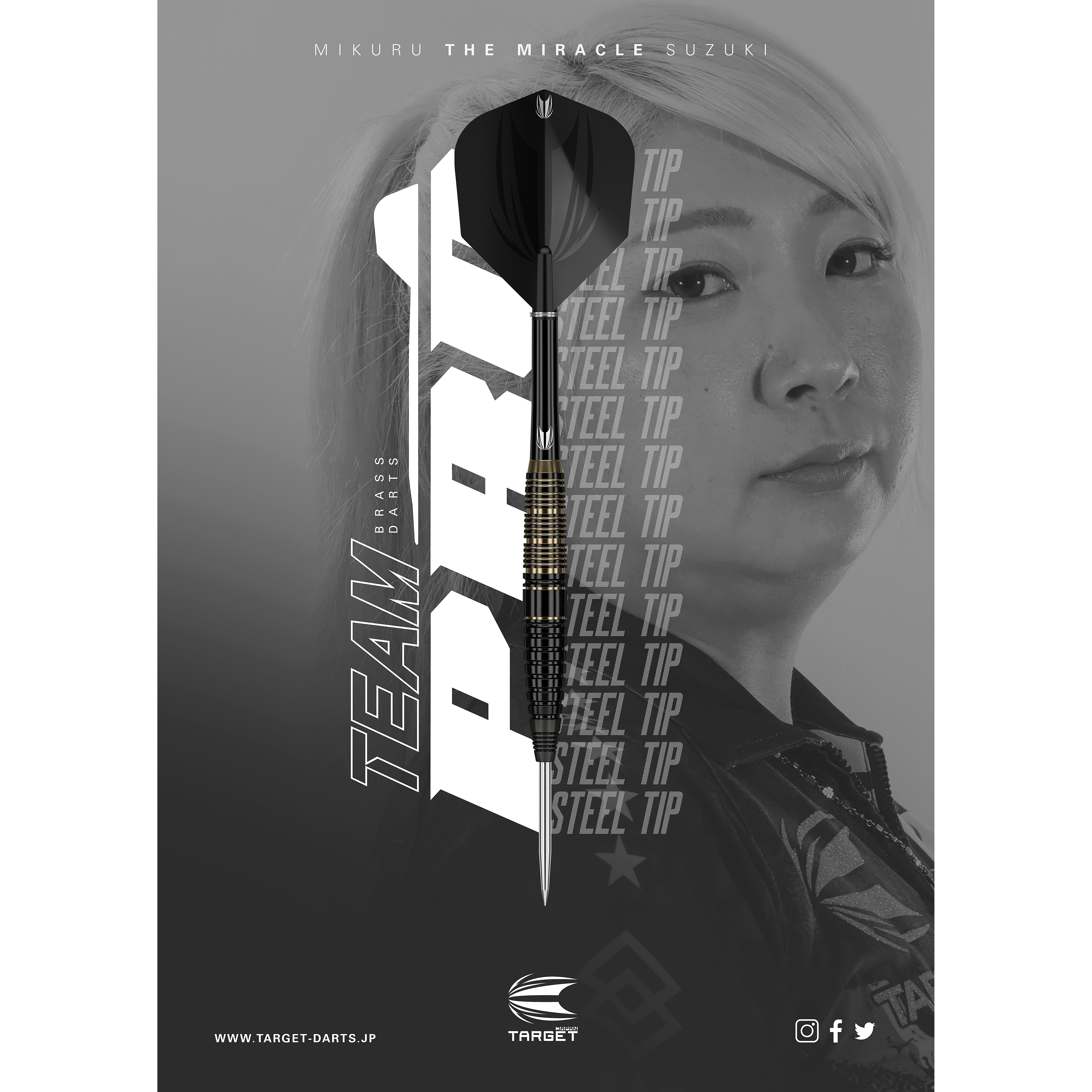 Target Japan - Team Pro - Mikuru Suzuki Brass - Steeldart Target Japan - Team Pro - Mikuru Suzuki Brass - Steeldart