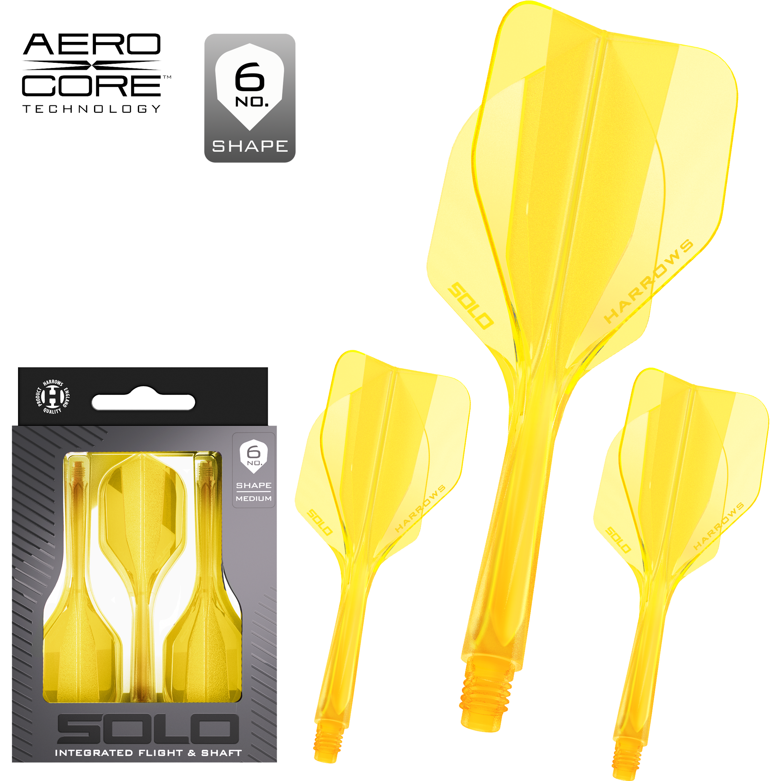 Harrows - Solo Flightsystem Gelb - No6 Harrows - Solo Flightsystem Gelb - No6