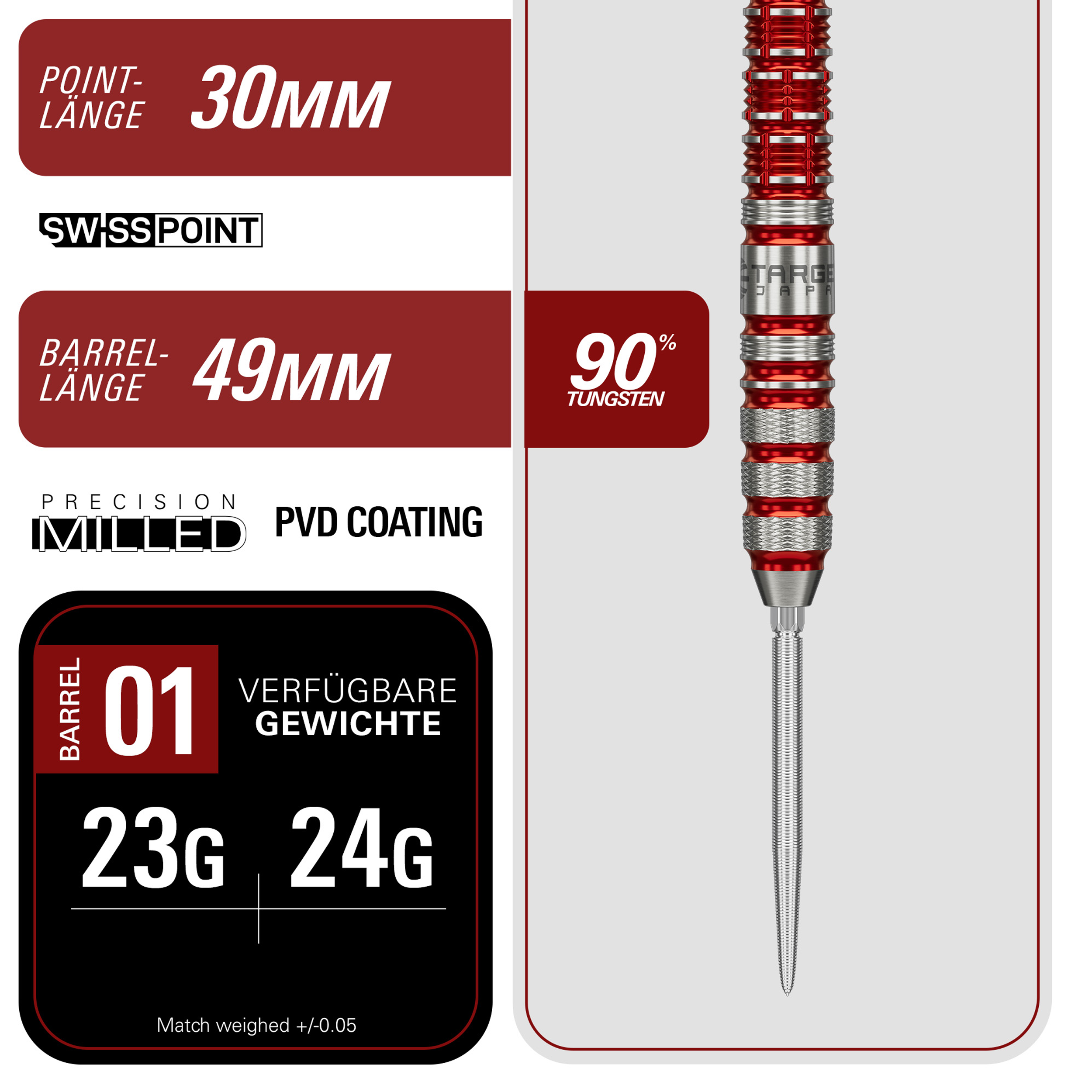 Target Japan - Swiss Point - Black Marque Spinel - Steeldart