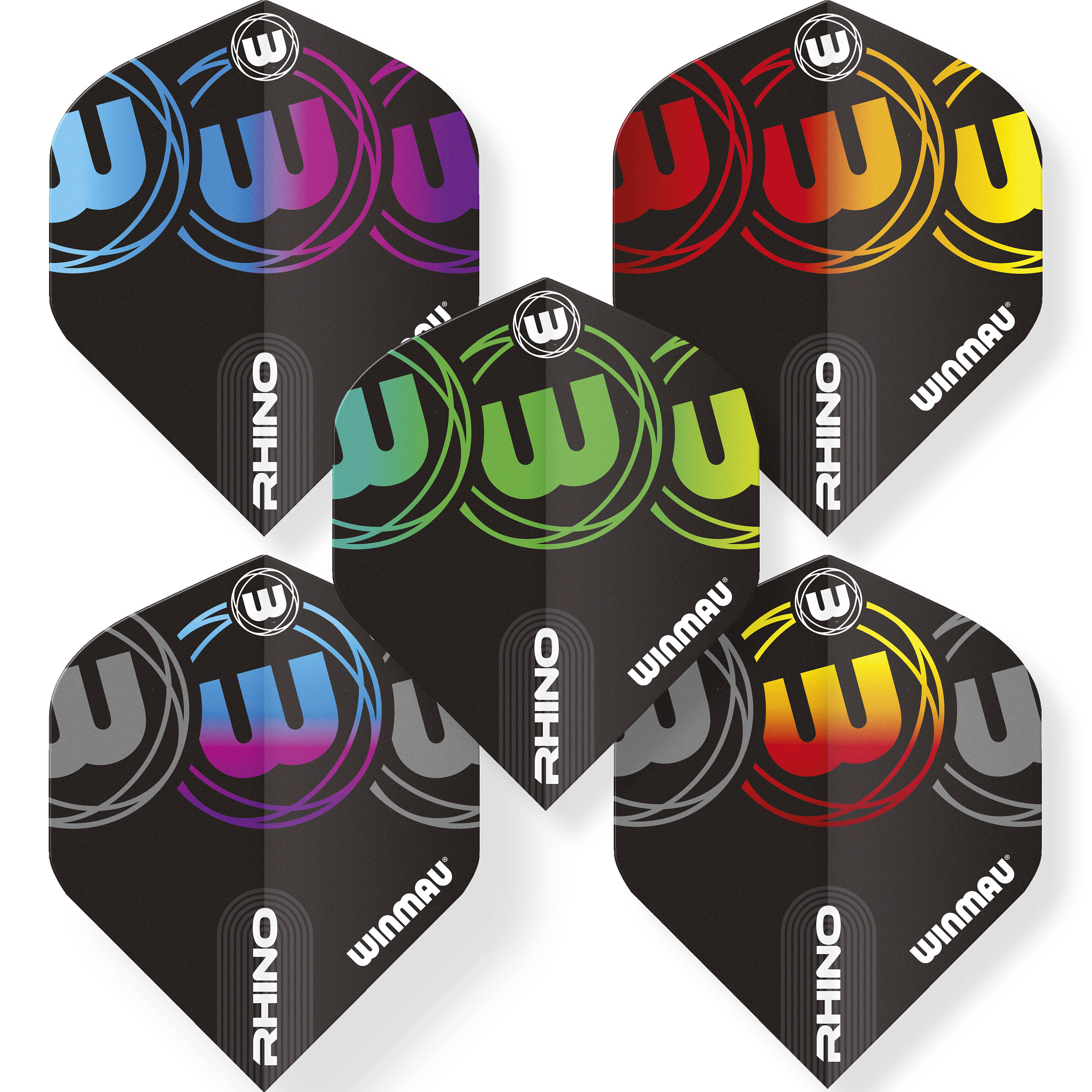 Winmau-Rhino-Flight-Collection-Inhalt Winmau - Rhino Triple Logo Flight Collection