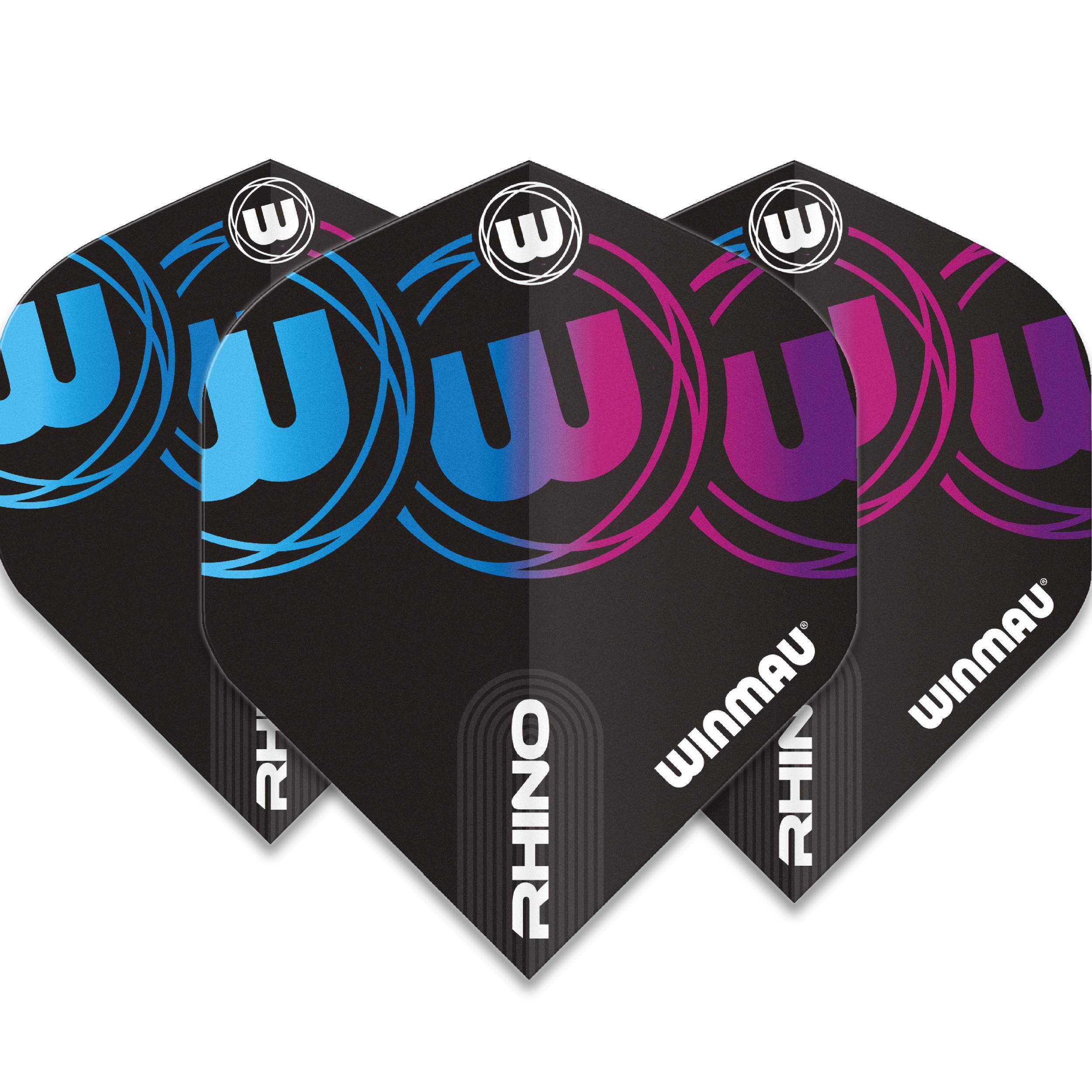 Winmau-Rhino-Triple-Logo-Flight-Standard-Blau Winmau - Rhino Triple Logo Flight - Standard