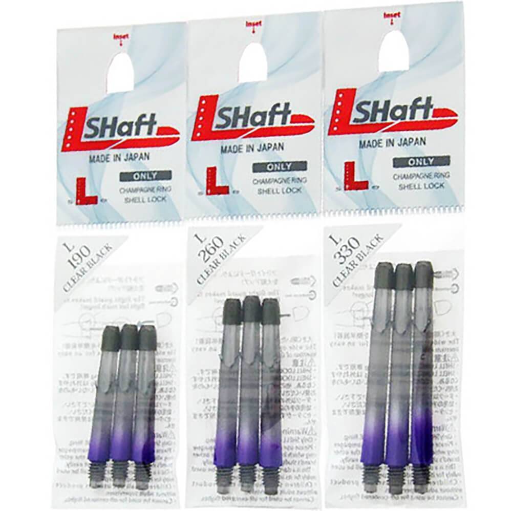 L-Style-L-Shaft-Lock-Straight-TwoTone-Schwarz-Klar-Lila-Verpackung L-Style - L-Shaft Lock Straight TwoTone - Schwarz Klar Lila