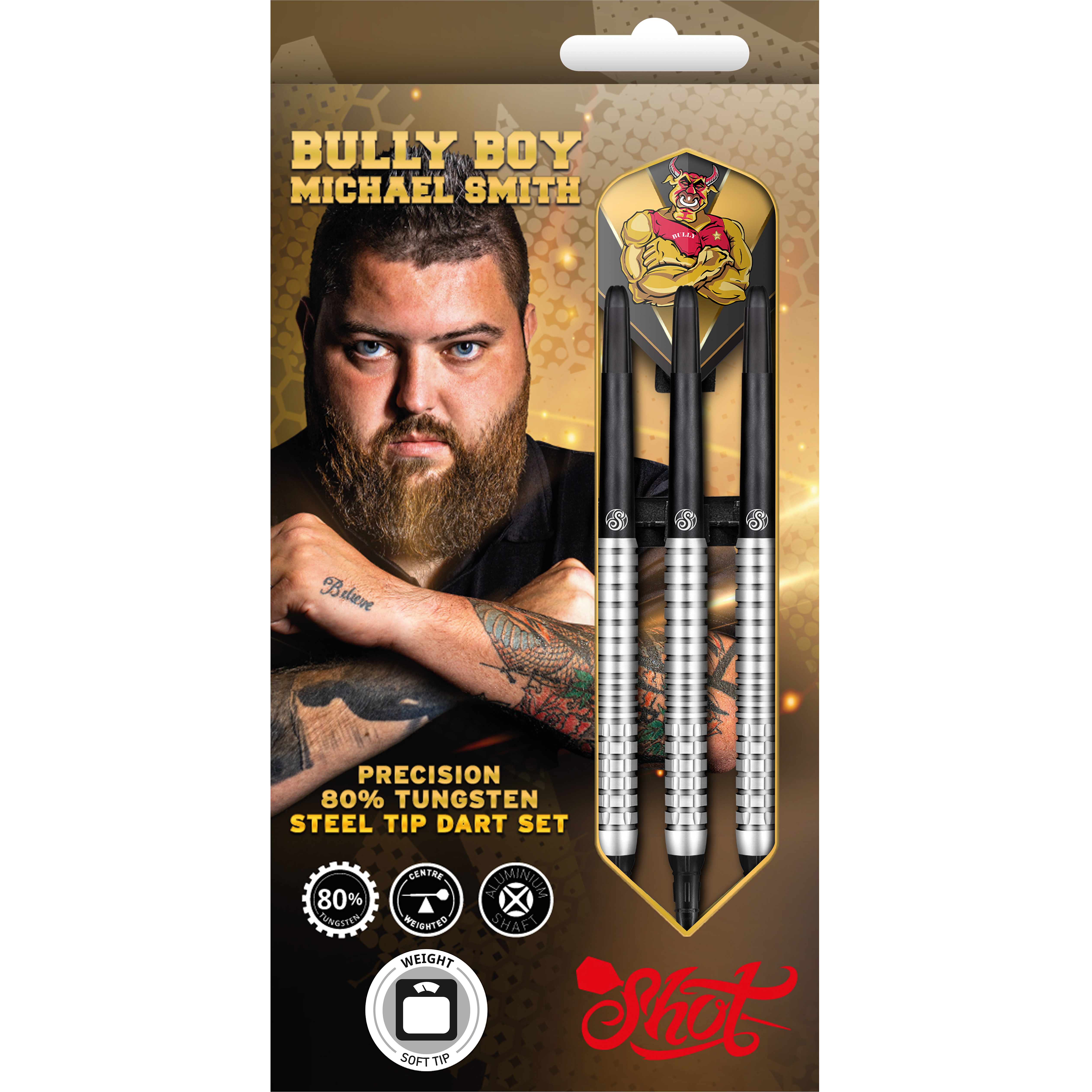 Shot-Michael-Smith-Precision-Softdart-Verpackung Shot - Michael Smith Precision - Softdart