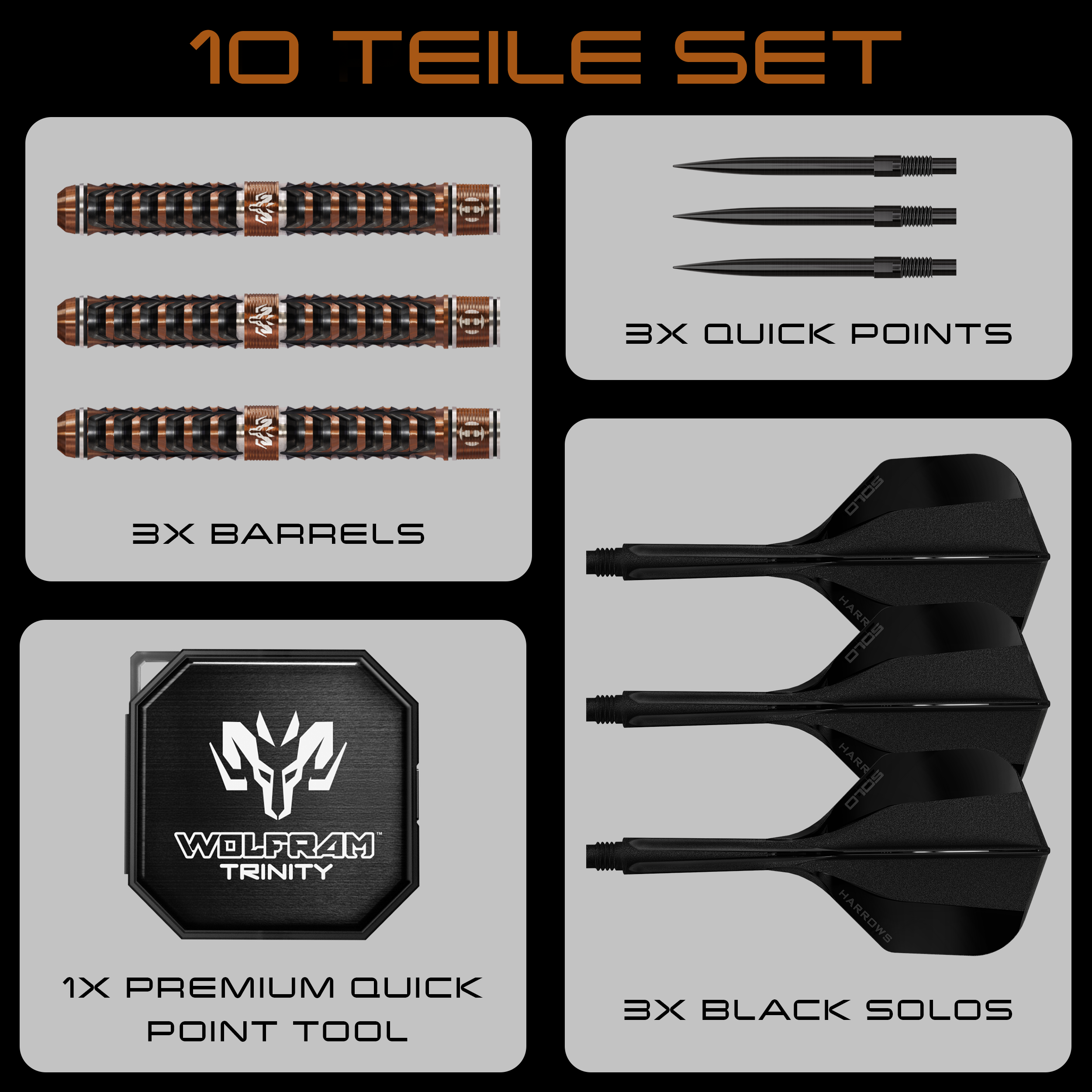 Harrows - Quick Point - Wolfram Trinity - Steeldart Harrows - Quick Point - Wolfram Trinity - Steeldart