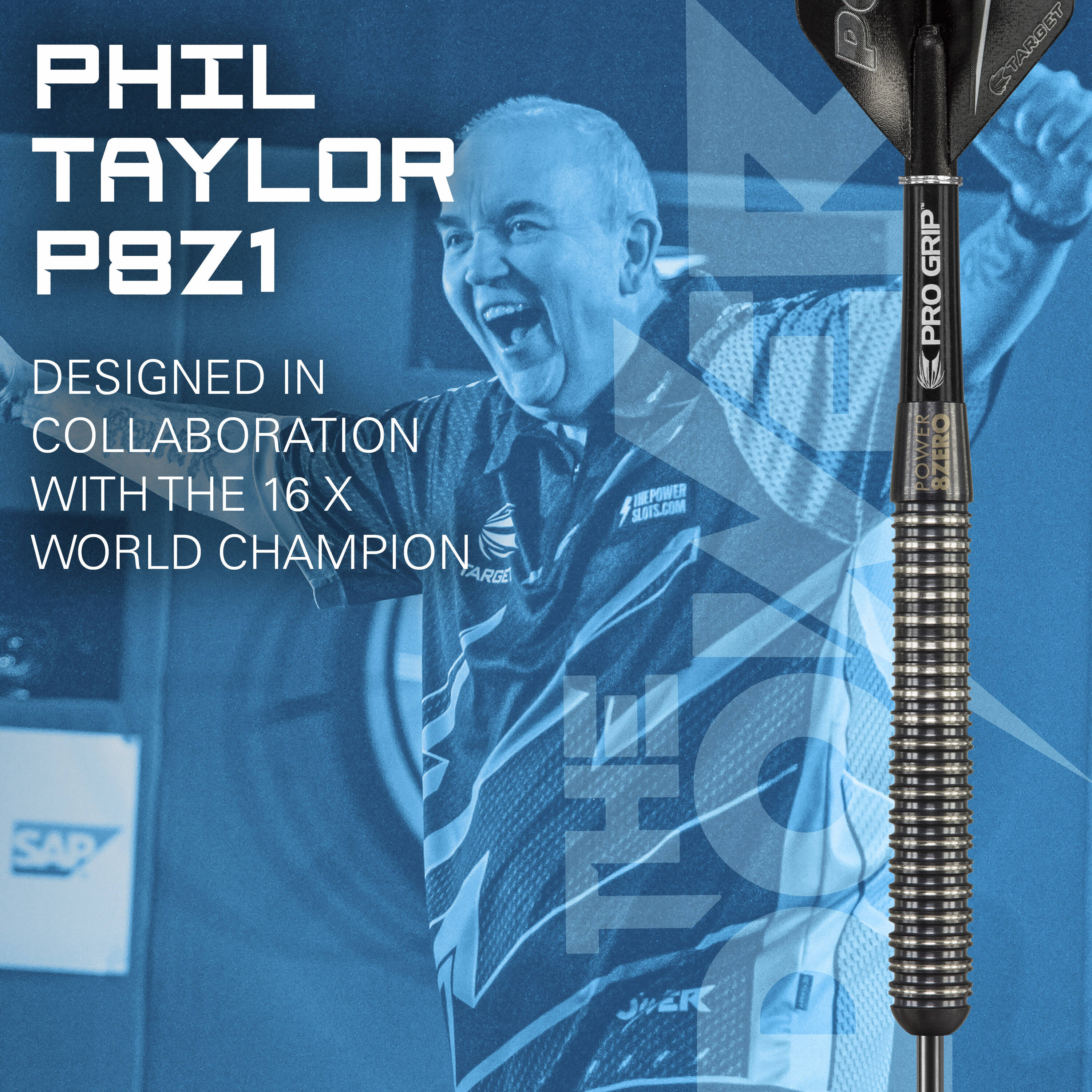 Target - Phil Taylor Power 8zero Black Titanium Typ B - Steeldart