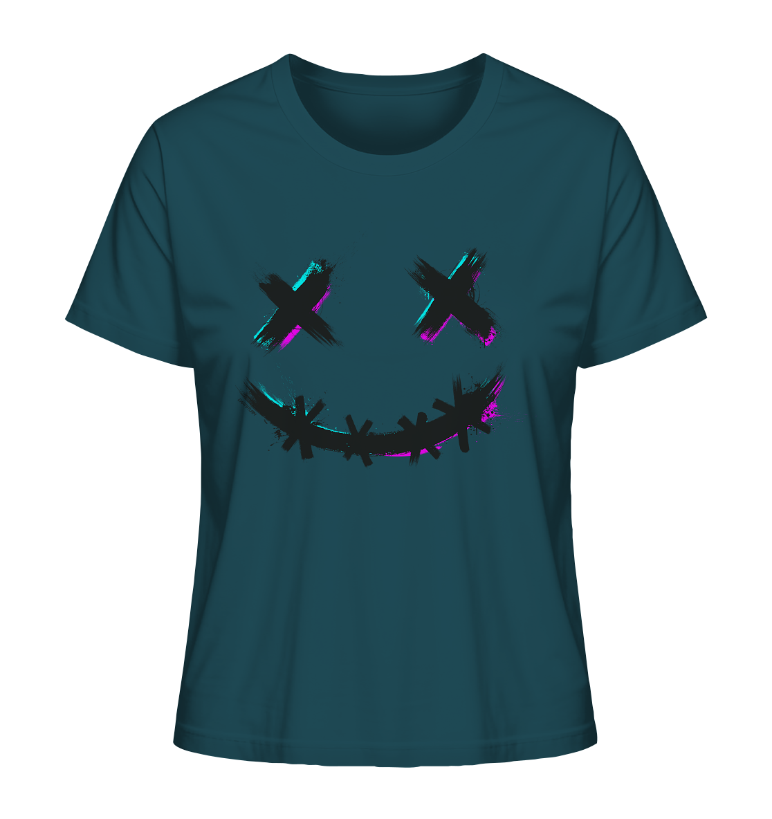 DartSturm - Scary Smile Schwarz - Ladies Organic Shirt