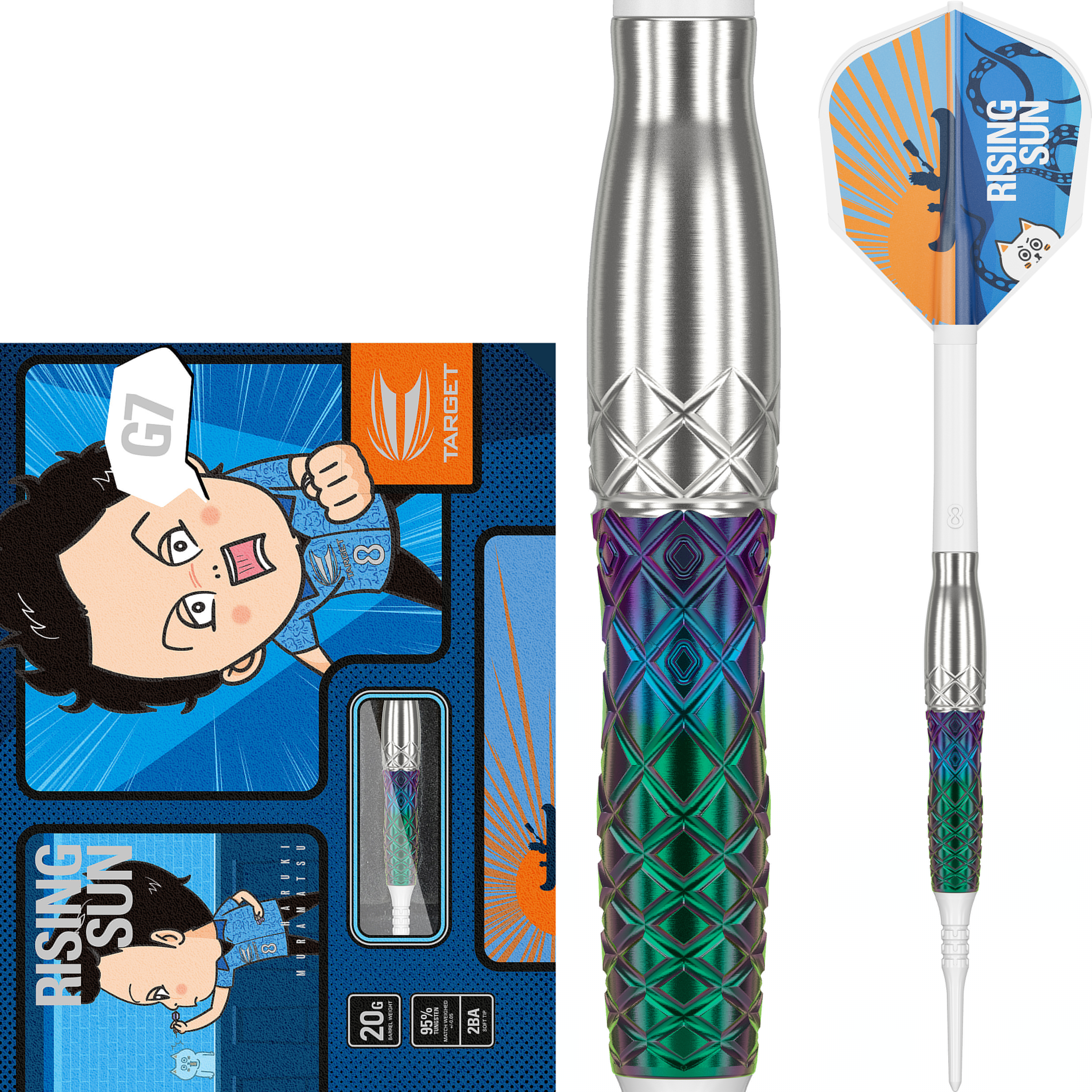 Haruki-Muramatsu-Rising-Sun-G7-95-Softdart-Collage Target Japan - Haruki Muramatsu GEN 7 - Softdart