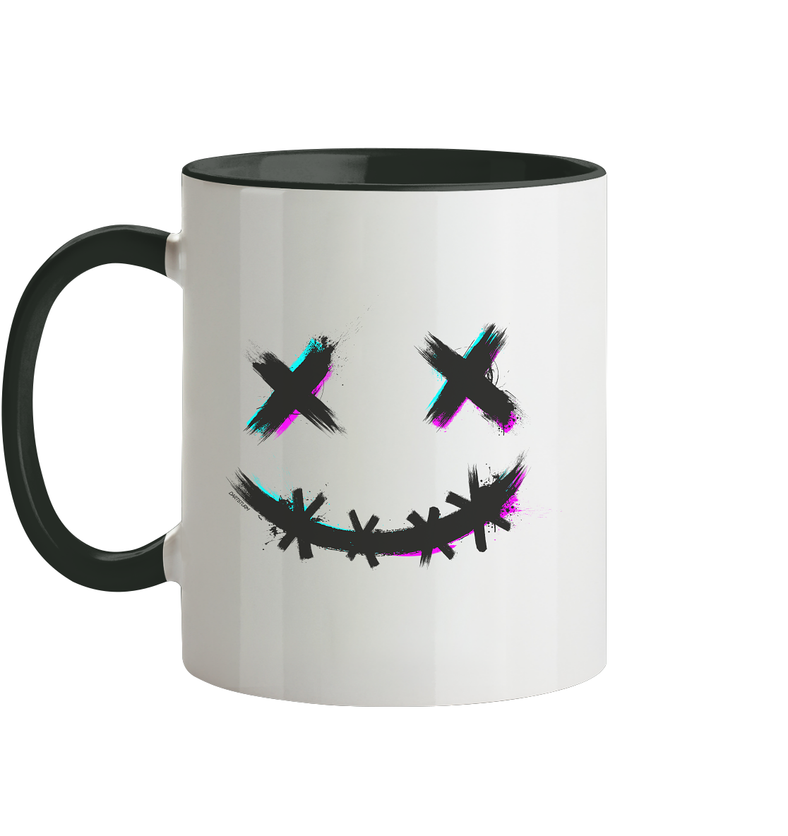 DartSturm - Scary Smile Schwarz - Tasse zweifarbig DartSturm - Scary Smile Schwarz - Tasse zweifarbig
