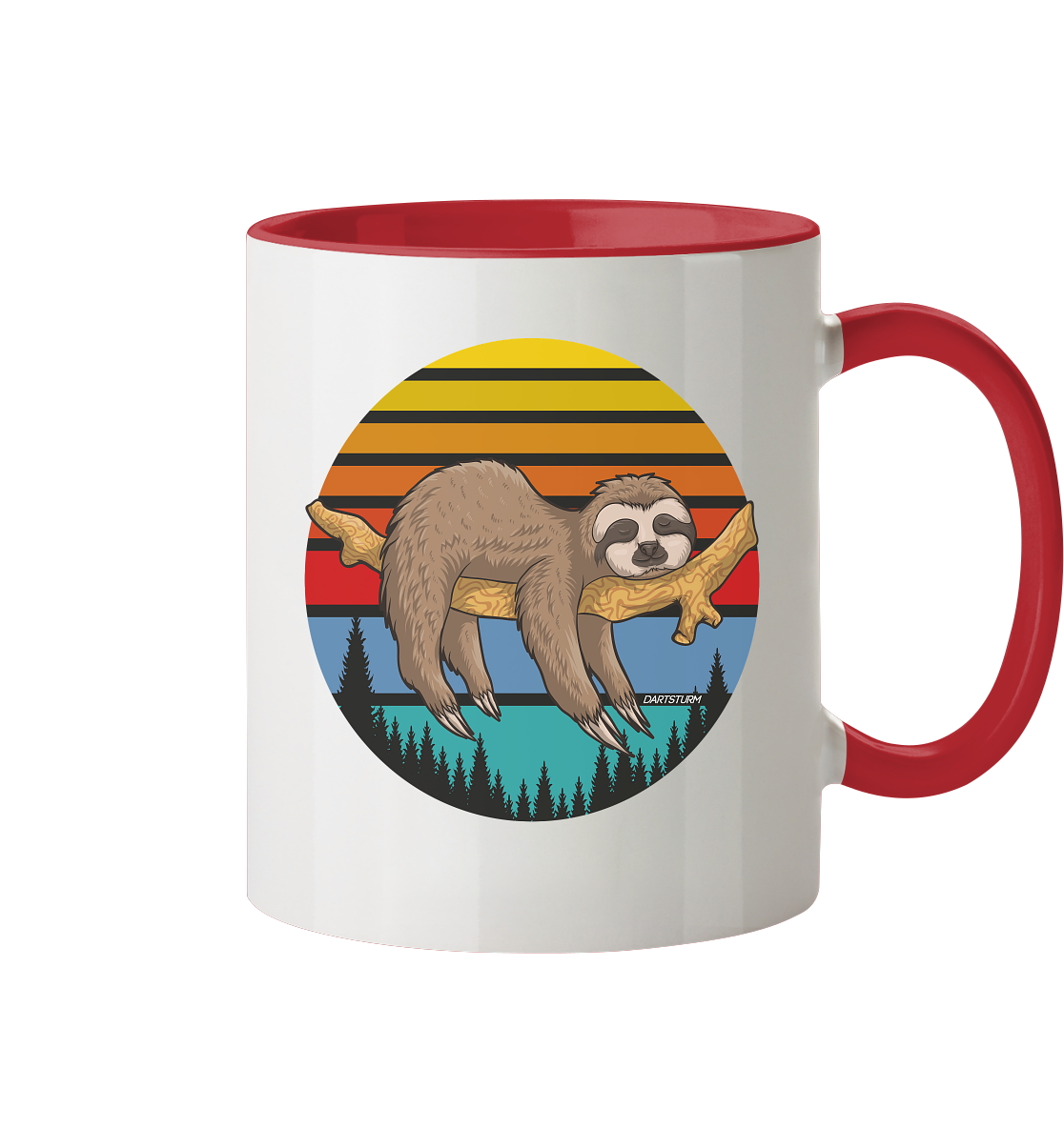 DartSturm - Lazy Sloth - Tasse zweifarbig