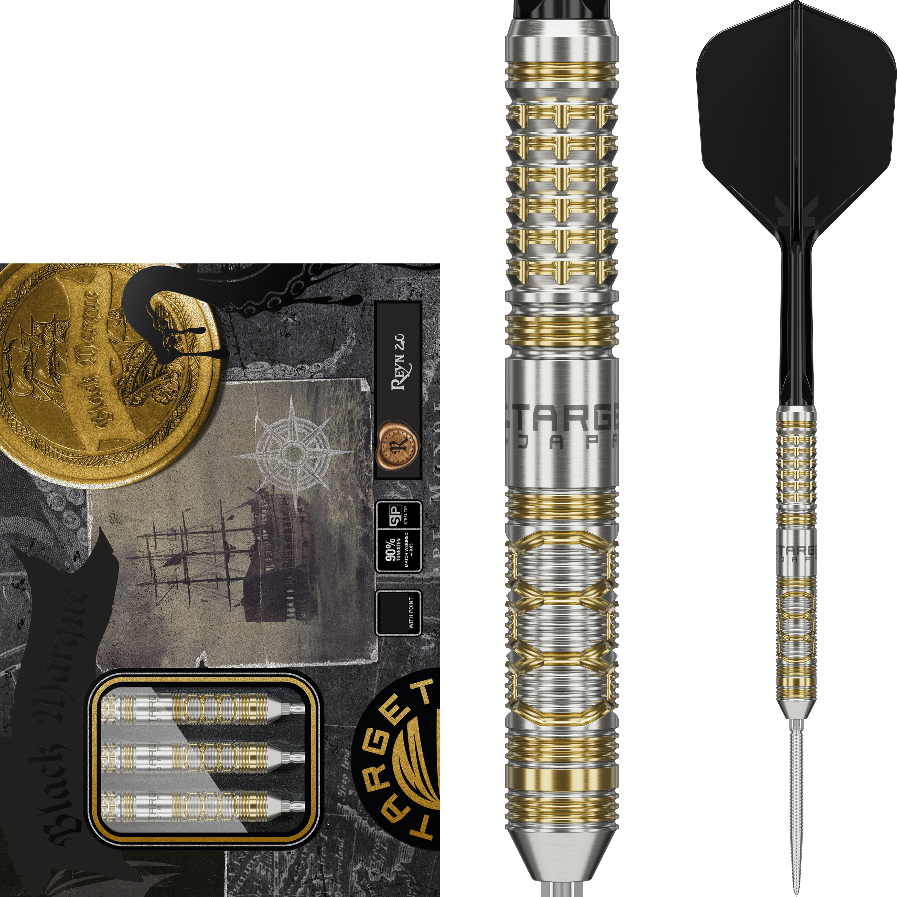 Target Japan - Swiss Point - Black Marque Reyn 2.0 - Steeldart Target Japan - Swiss Point - Black Marque Reyn 2.0 - Steeldart