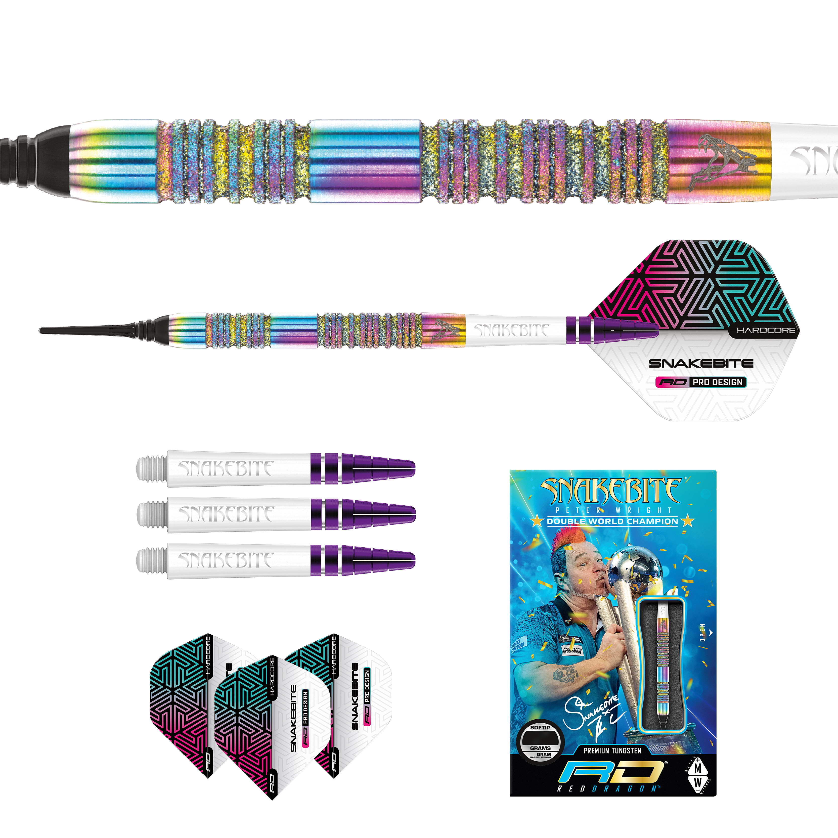 Red Dragon - Peter Wright Diamond Fusion Spectron SE - Softdart Red Dragon - Peter Wright Diamond Fusion Spectron SE - Softdart