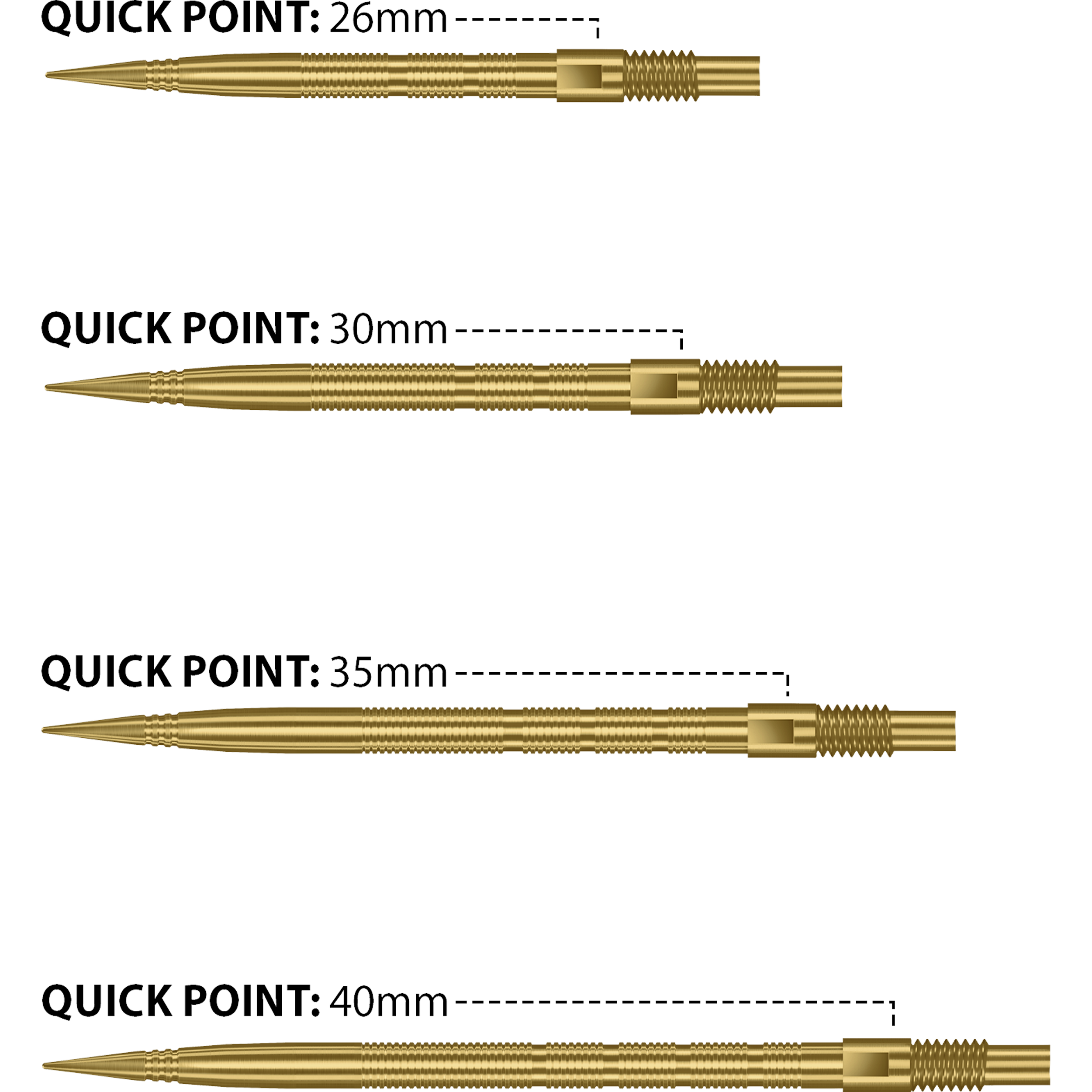 Harrows - Quick Point Micro Ridge - Gold Harrows - Quick Point Micro Ridge - Gold