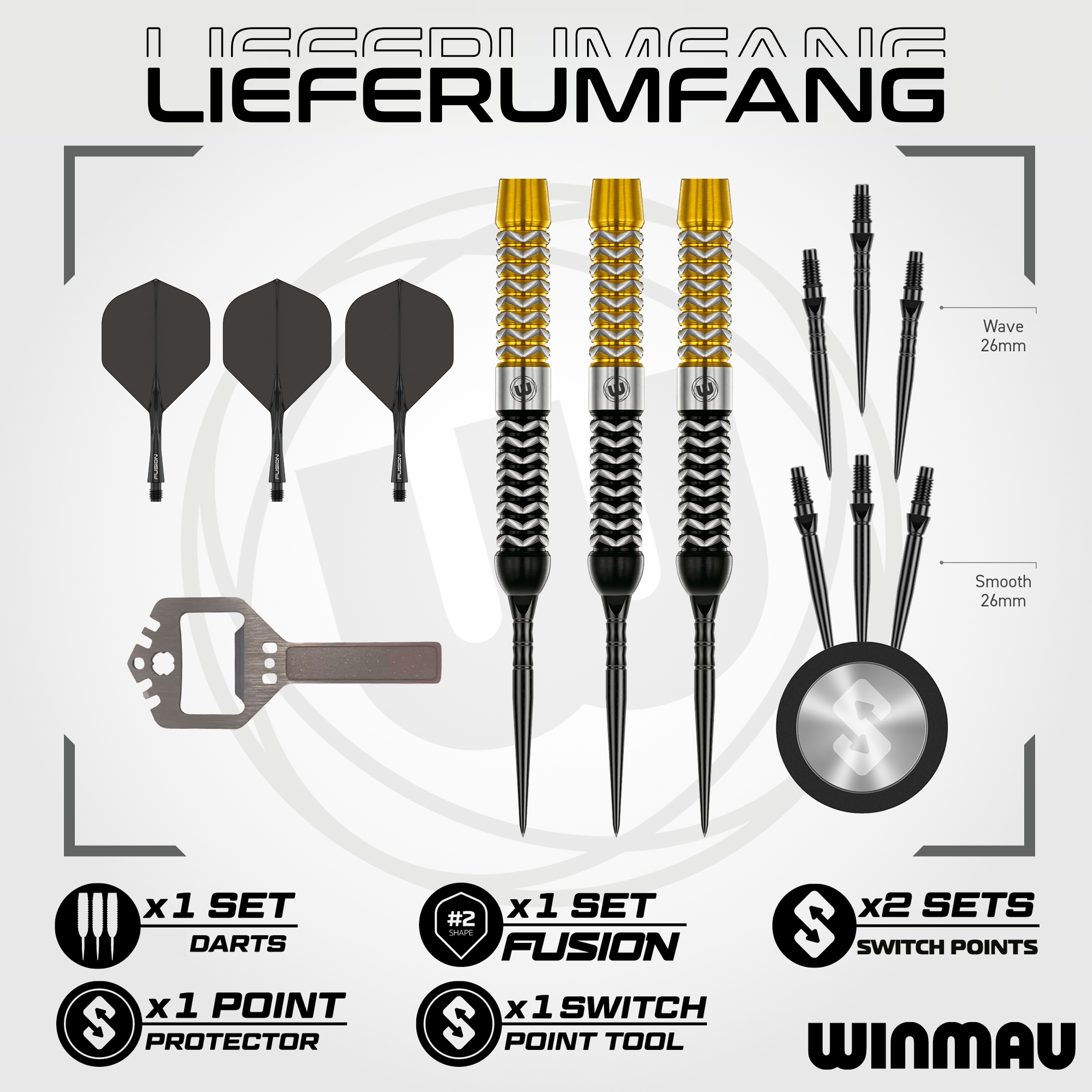 Winmau - Switch Point - Exion Parallel - Steeldart Winmau - Switch Point - Exion Parallel - Steeldart