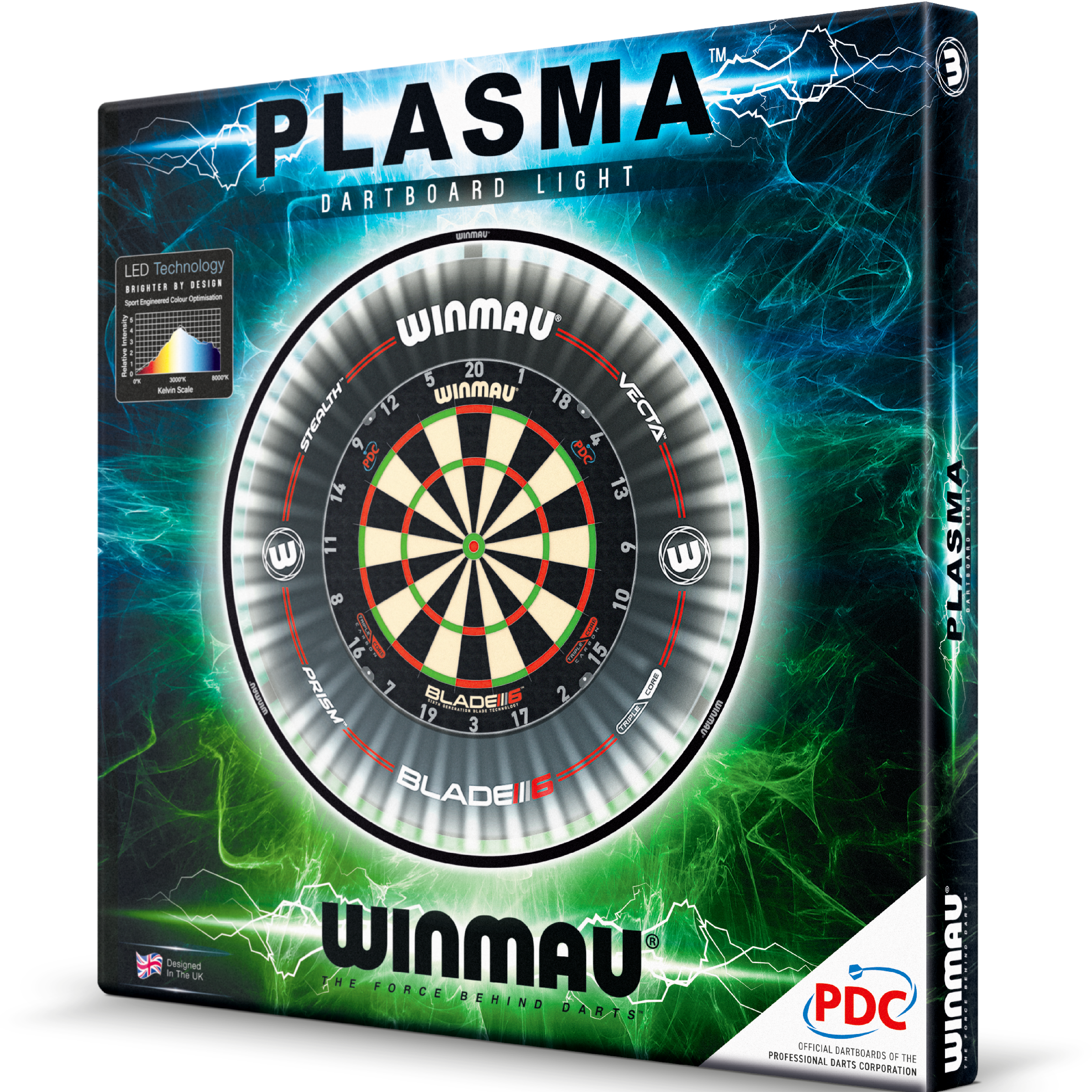 Winmau - Blade 360 Dartboard + Surround + Plasma Winmau - Blade 360 Dartboard + Surround + Plasma