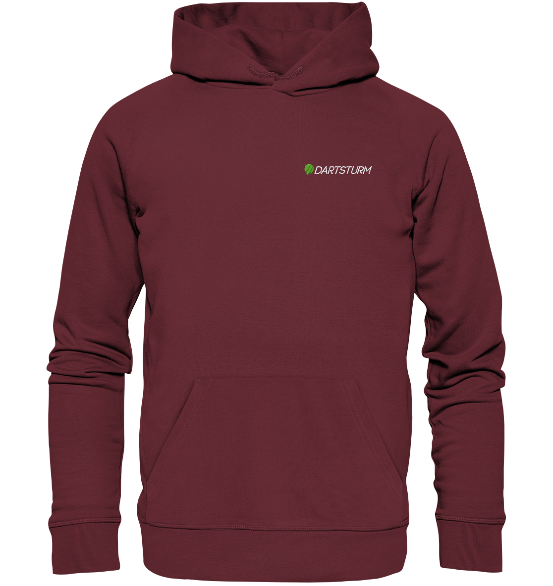 DartSturm - Logo Weiß Hoodie (Stick)