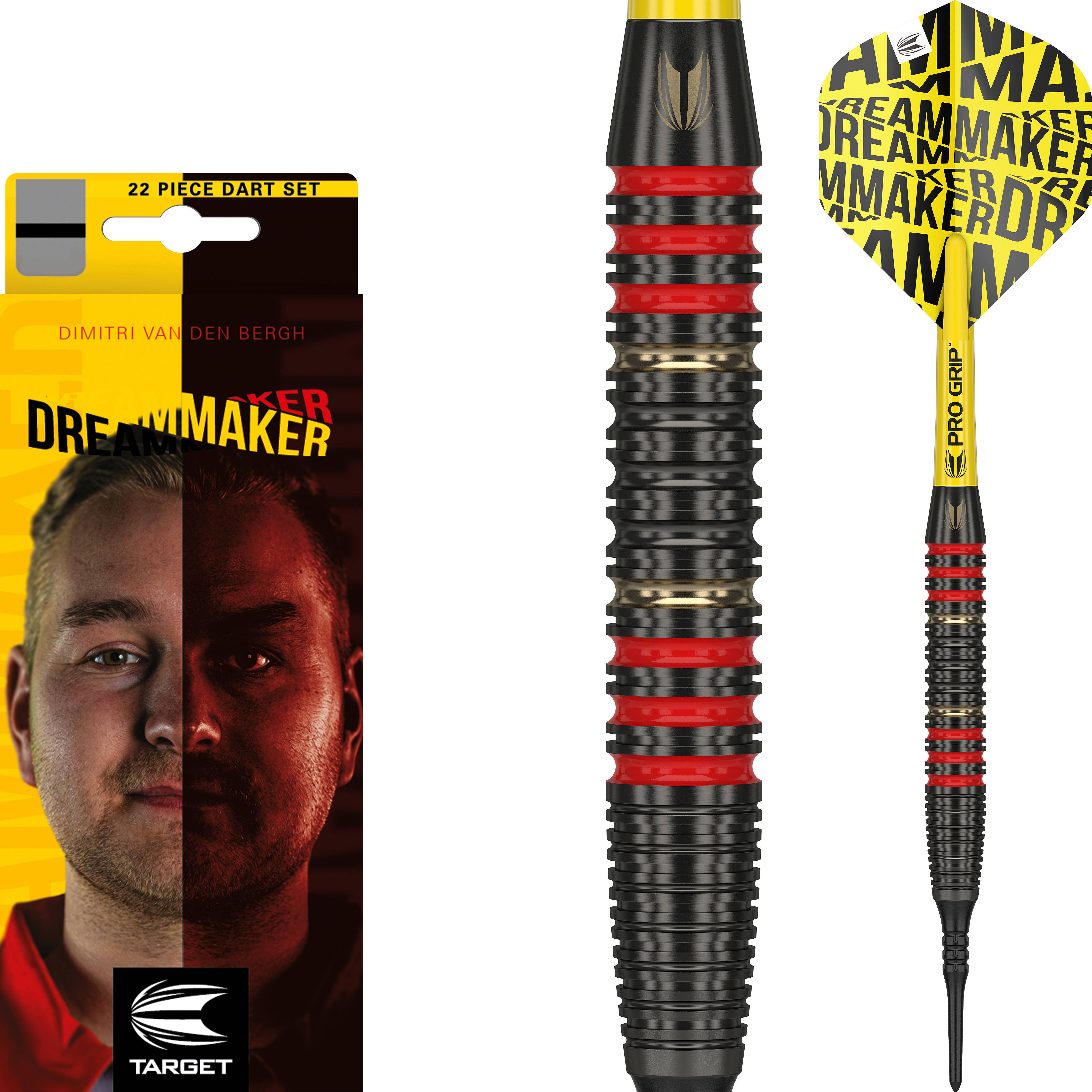Target-Dimitri-van-den-Bergh-Brass-Softdart-Collage Target - Dimitri van den Bergh Brass - Softdart