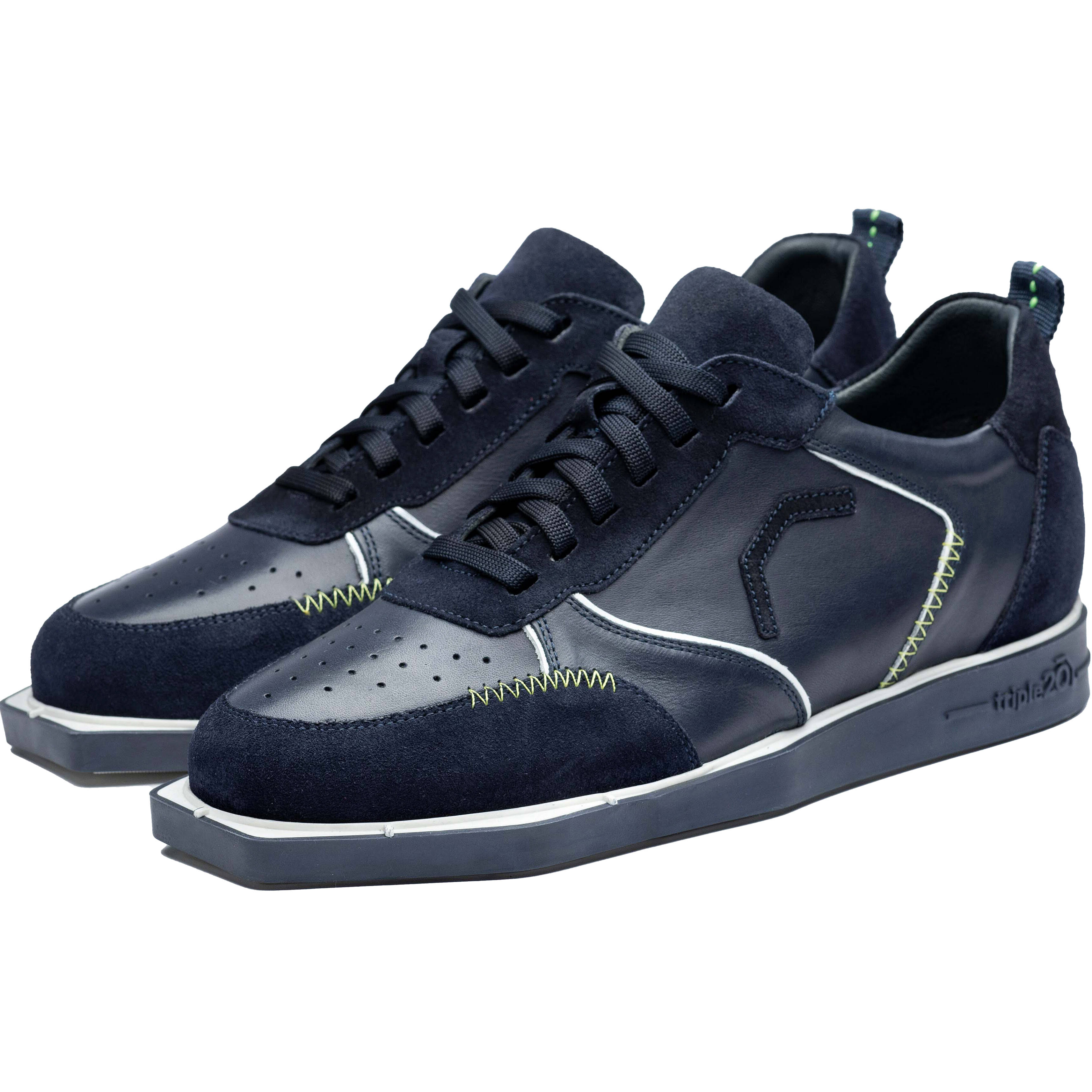 Triple20-Dartsshoes-Leder-Blau-Weiss Triple20 Dartsshoes - Leder Blau/Weiß