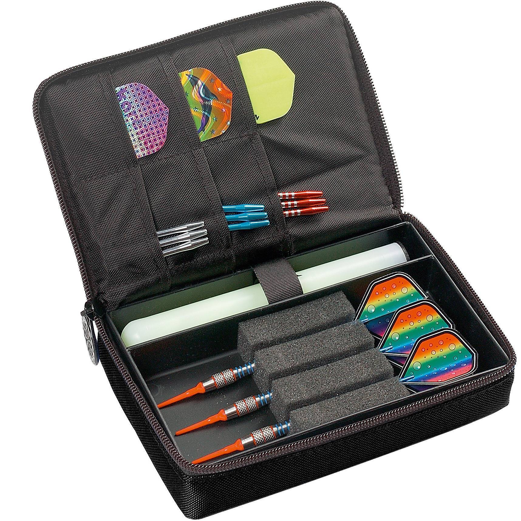 Karella-The-Pak-Dartwallet-Schwarz-gefullt Karella - The Pak Dartswallet