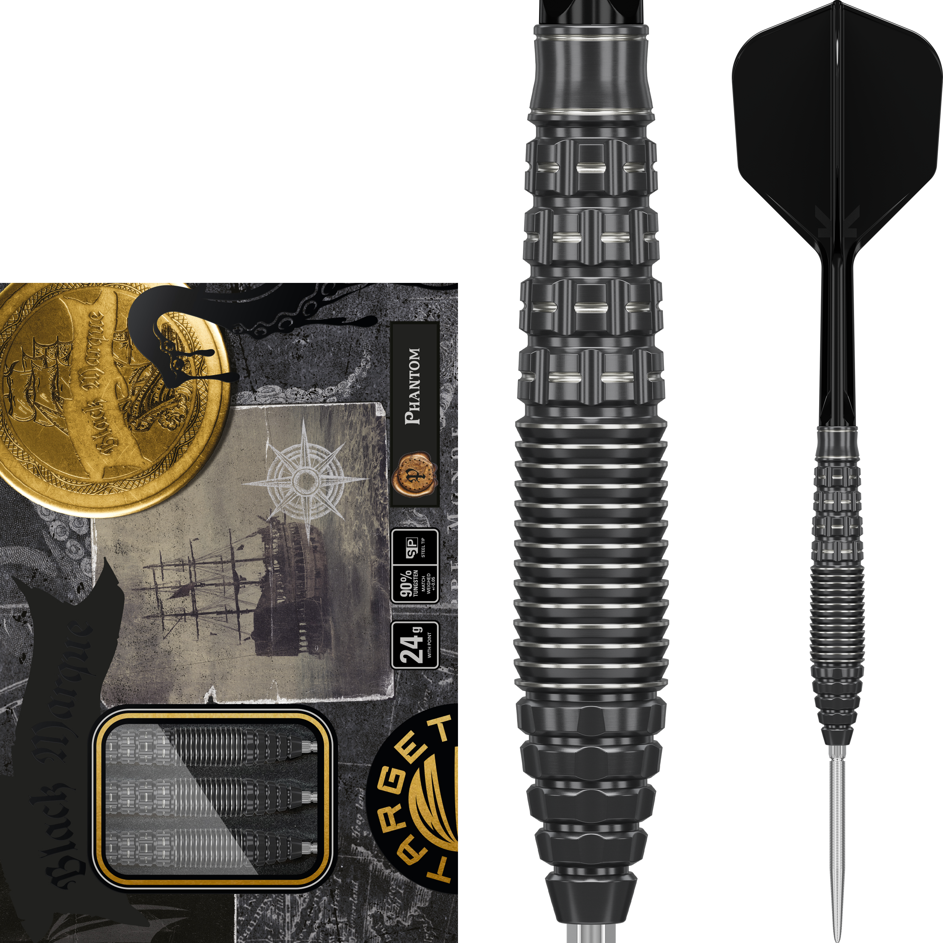 Target Japan - Swiss Point - Black Marque Phantom - Steeldart Target Japan - Swiss Point - Black Marque Phantom - Steeldart