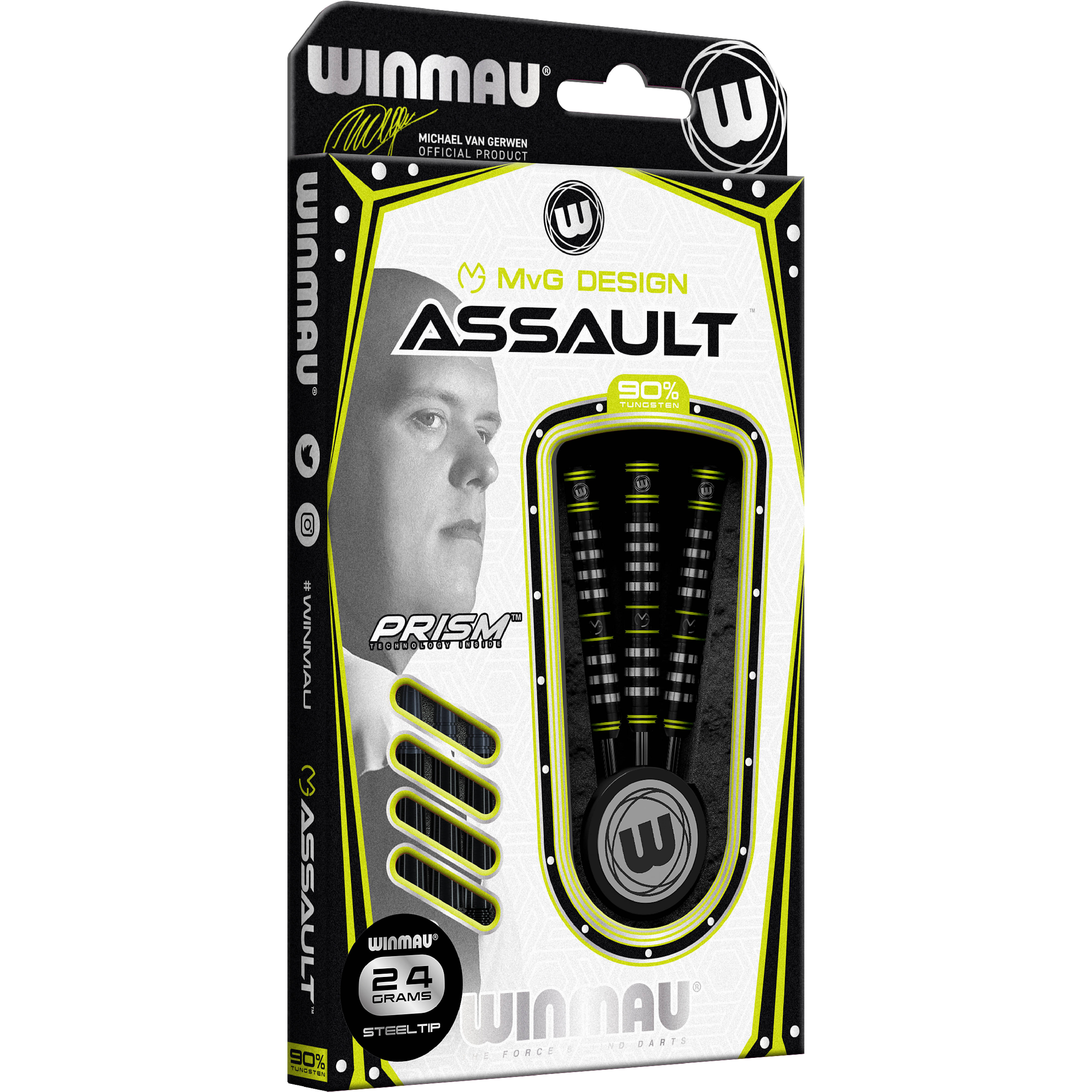 Winmau-Michael-van-Gerwen-Assault-Steeldart-Verpackung Winmau - Michael van Gerwen Assault - Steeldart