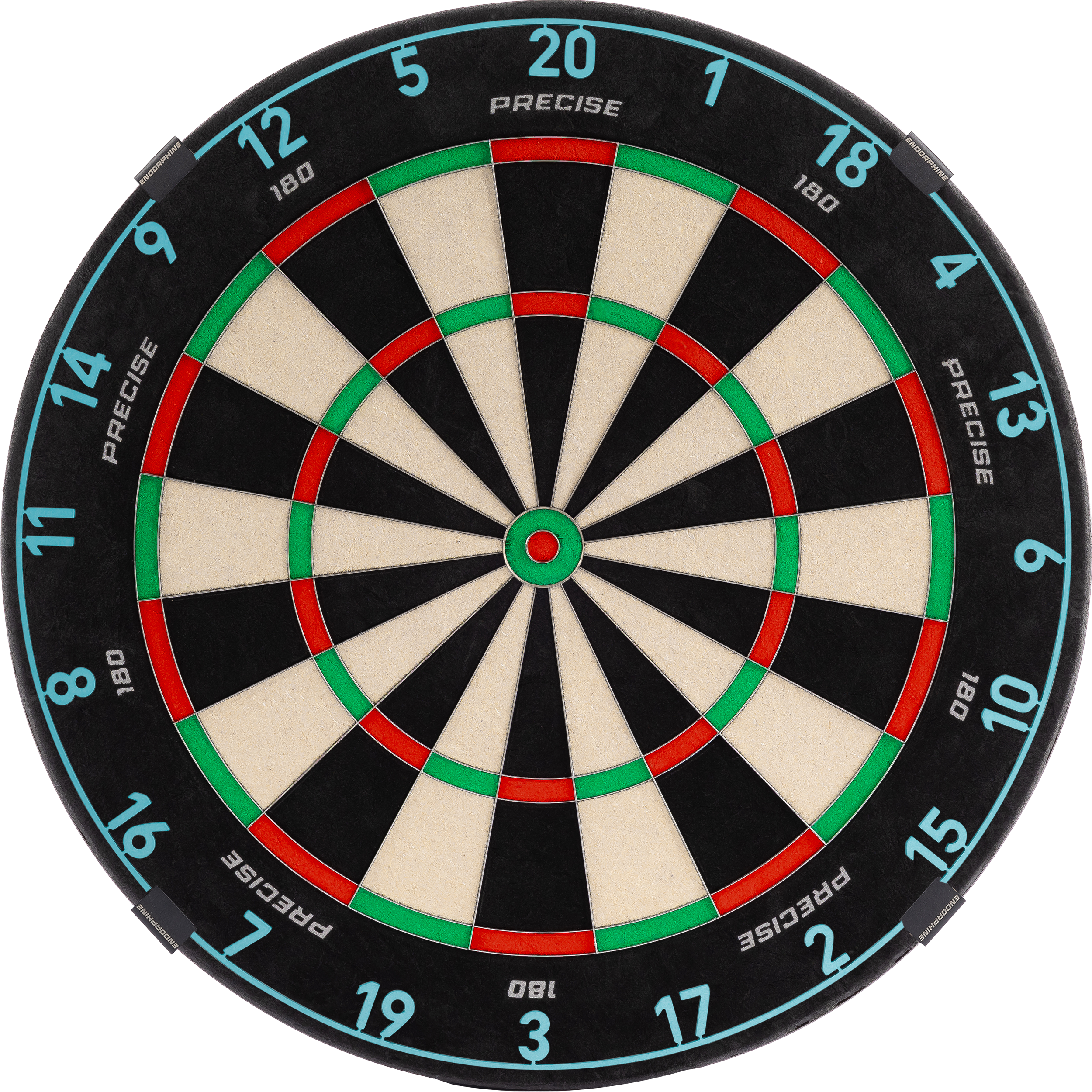 Precise180 - Endorphine Dartboard mit Lasercut Zahlenring Precise180 - Endorphine Dartboard mit Lasercut Zahlenring