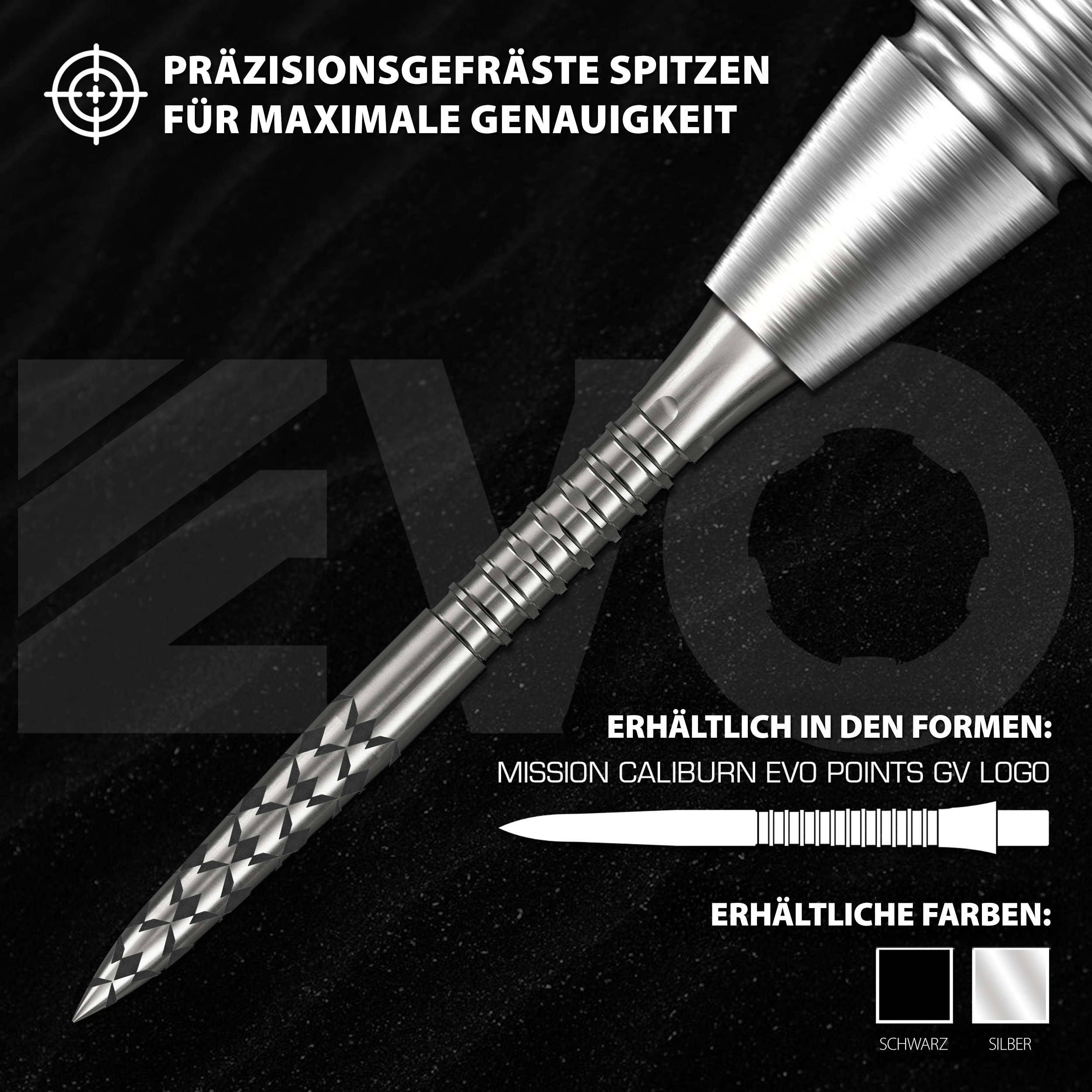 Mission - Caliburn - EVO GV Logo - Silber