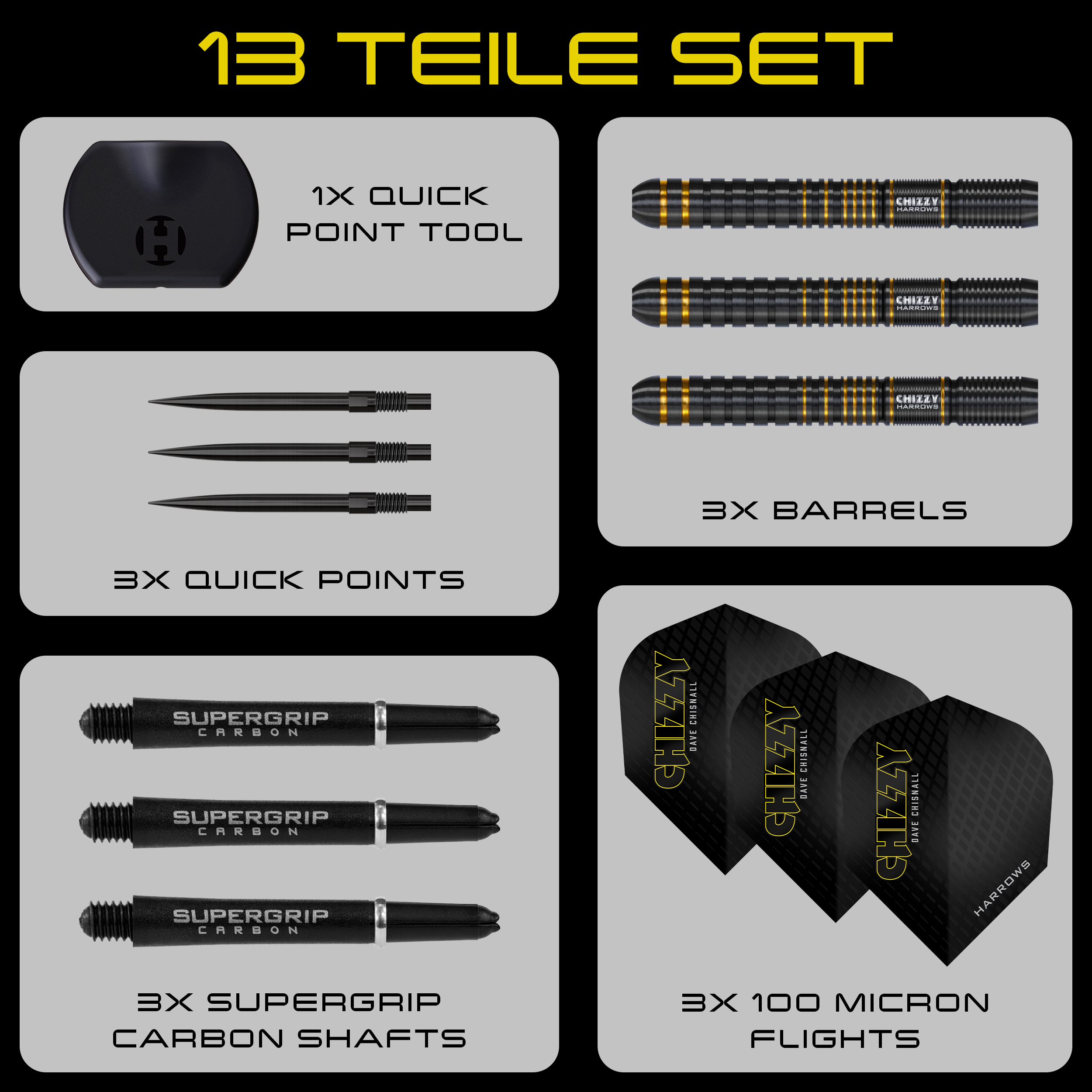 Harrows - Quick Point - Dave Chisnall GEN 3 - Steeldart Harrows - Quick Point - Dave Chisnall GEN 3 - Steeldart