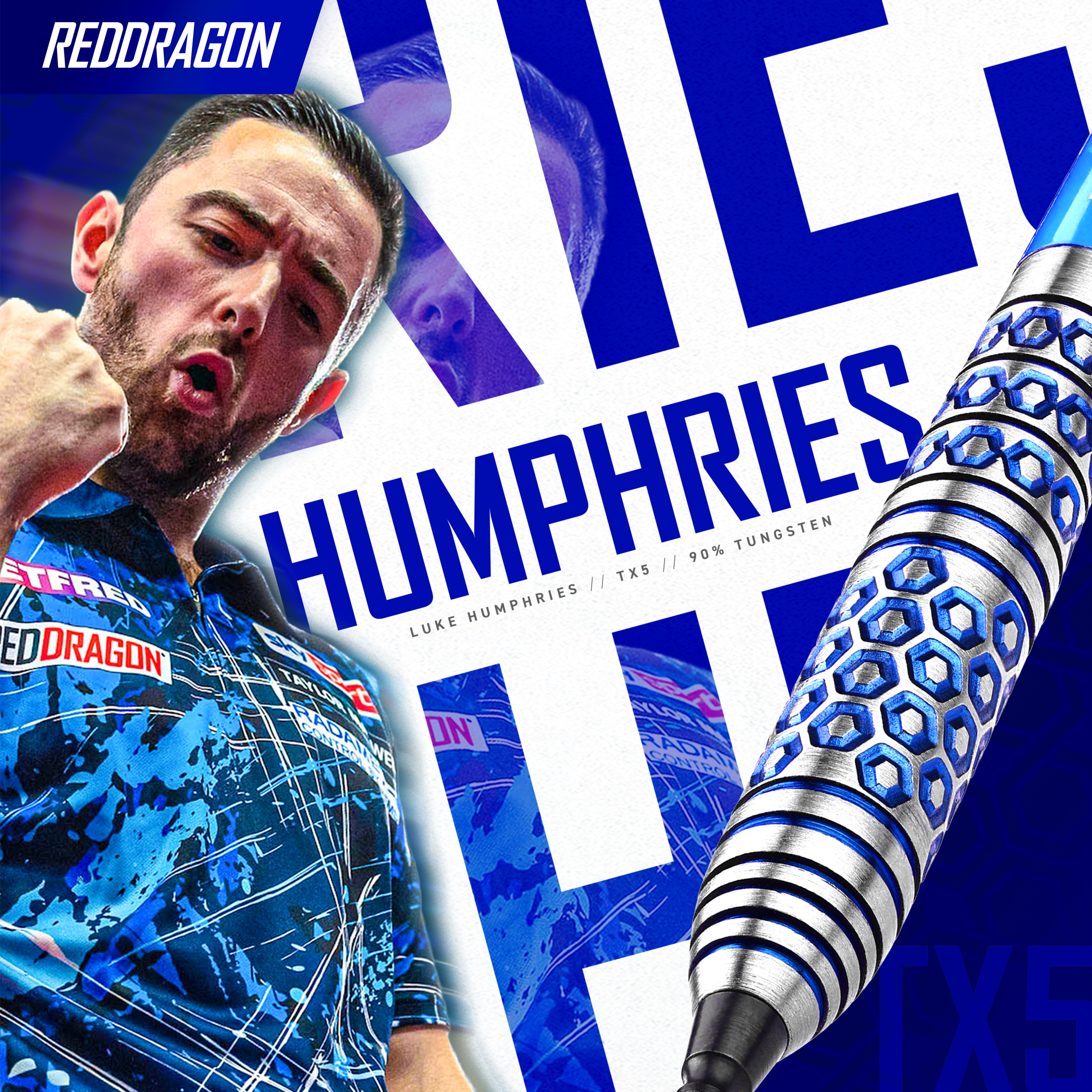 Red Dragon - Luke Humphries TX5 - Steeldart Red Dragon - Luke Humphries TX5 - Steeldart