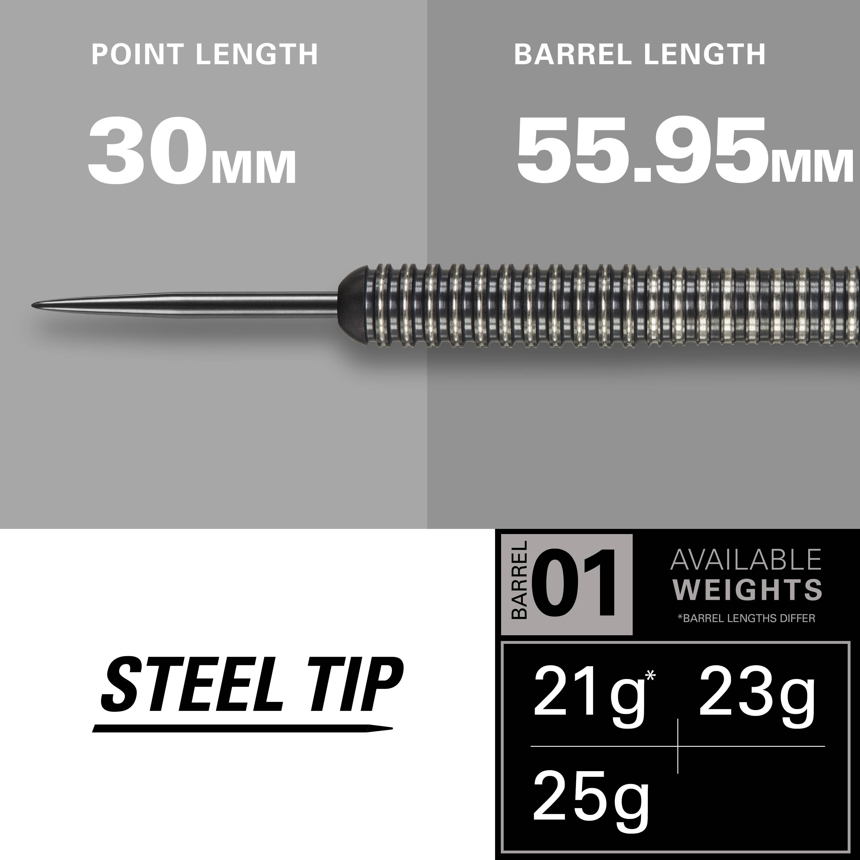 Target - Phil Taylor Power 8zero Black Titanium Typ B - Steeldart