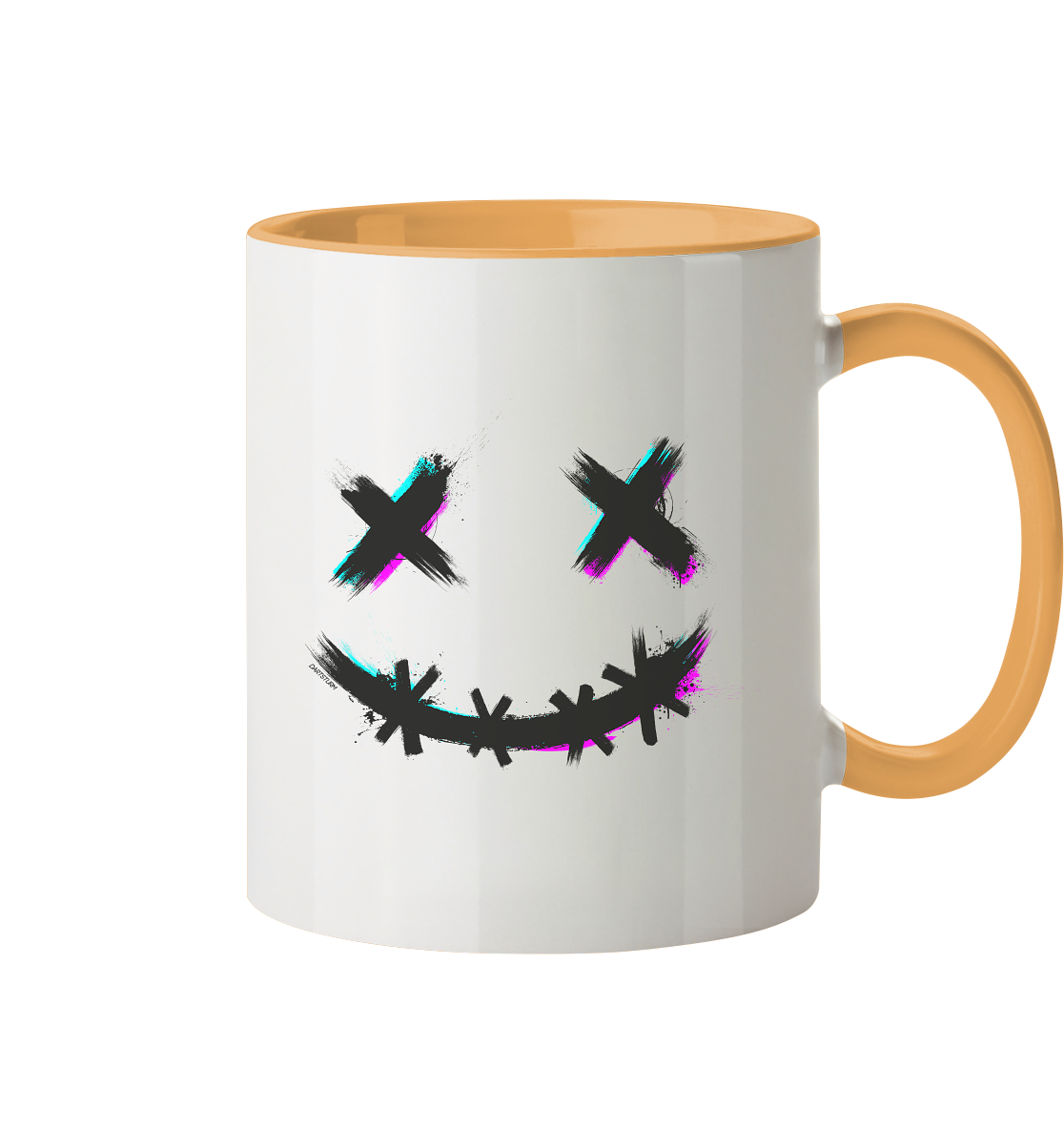 DartSturm - Scary Smile Schwarz - Tasse zweifarbig