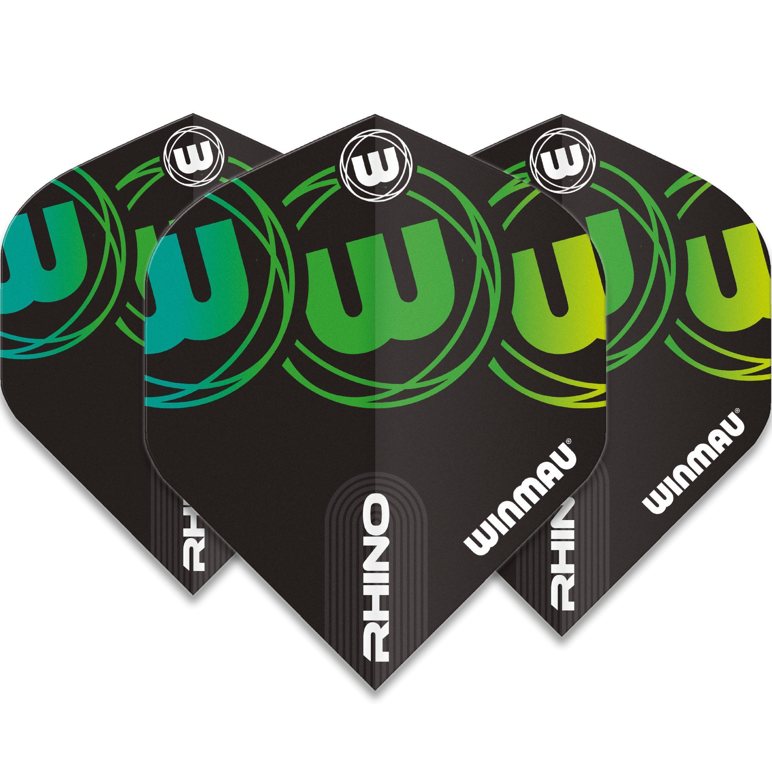Winmau-Rhino-Triple-Logo-Flight-Standard-Grun Winmau - Rhino Triple Logo Flight - Standard