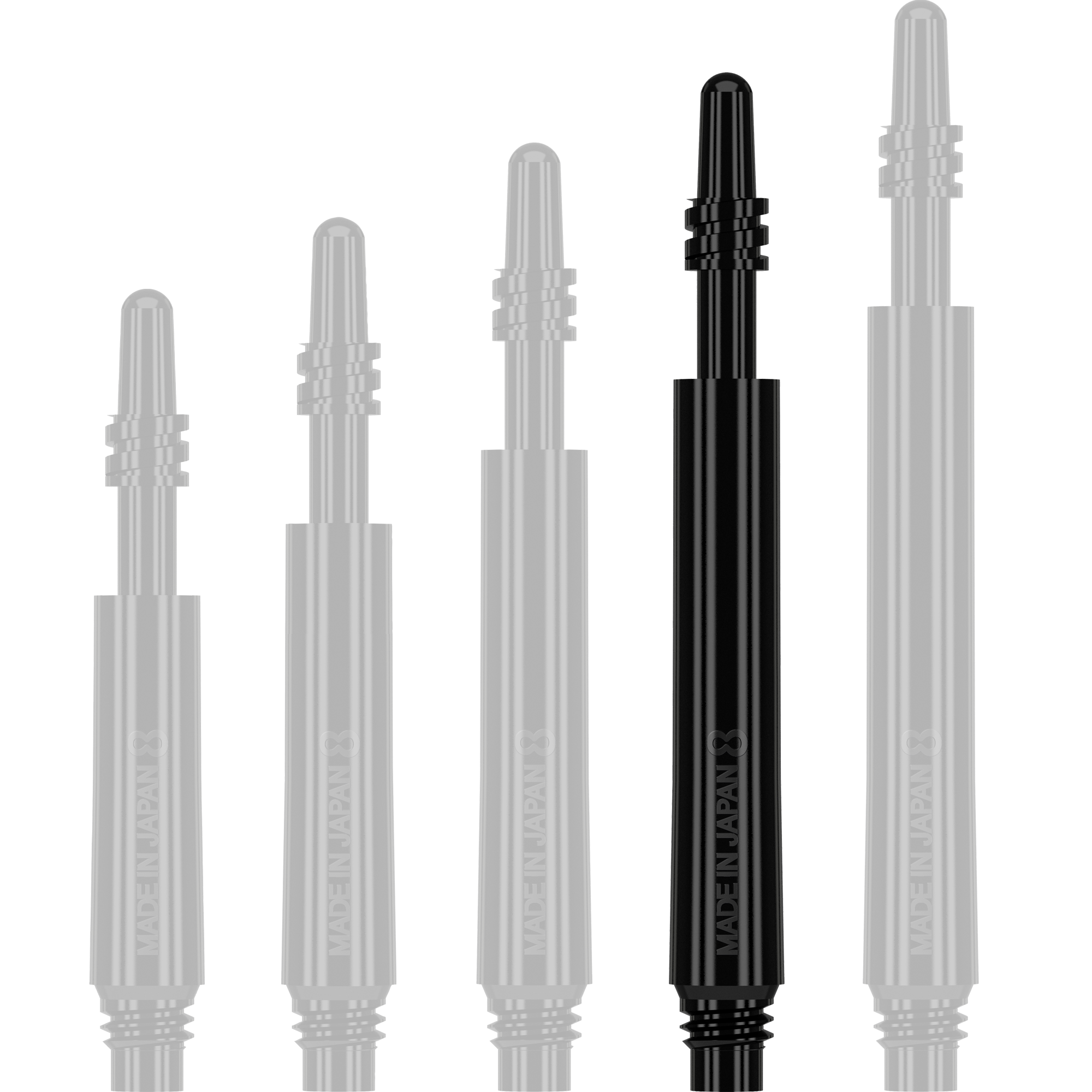 8 Flight - Regular Spin Shaft - Schwarz 8 Flight - Regular Spin Shaft - Schwarz