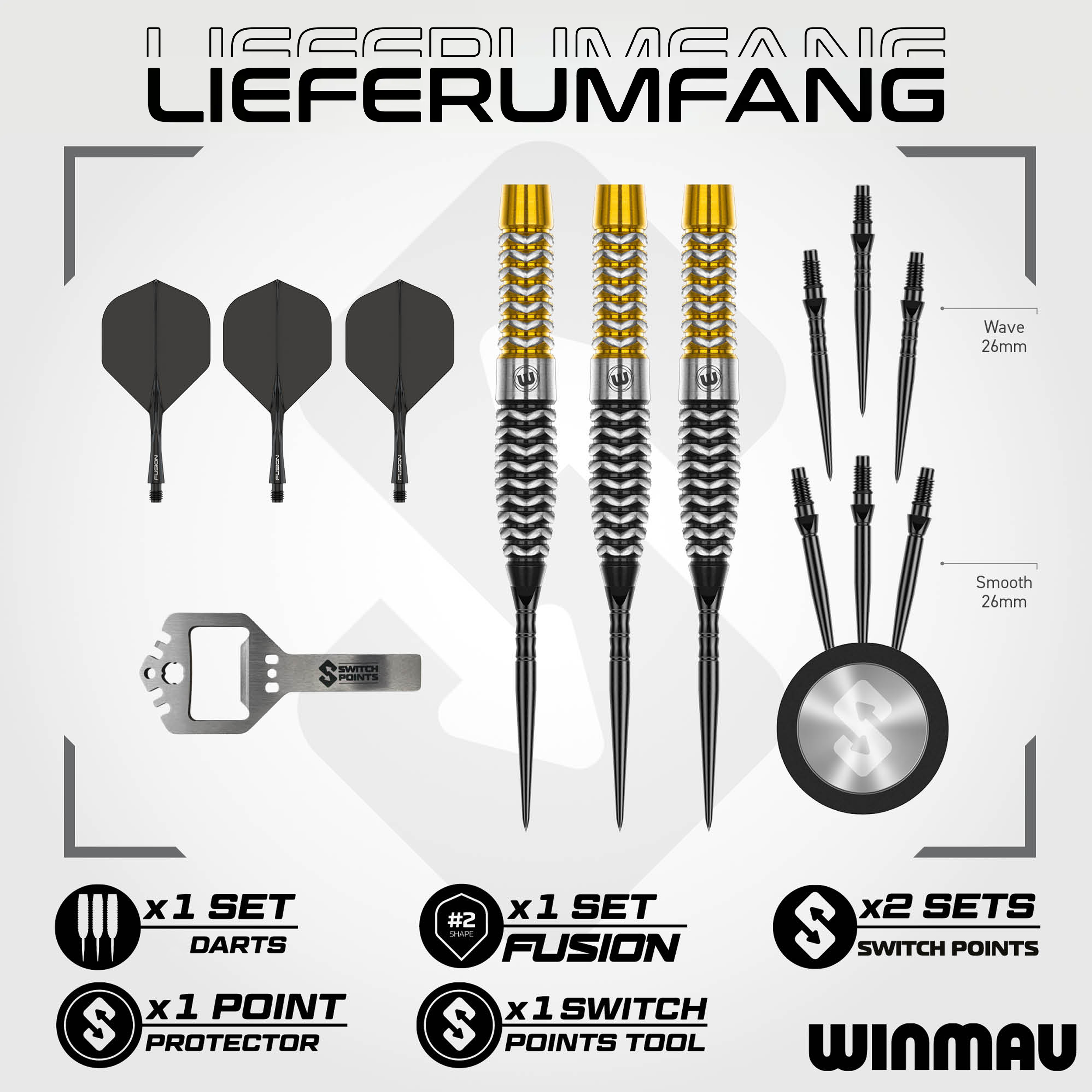 Winmau - Switch Point - Exion Torpedo - Steeldart