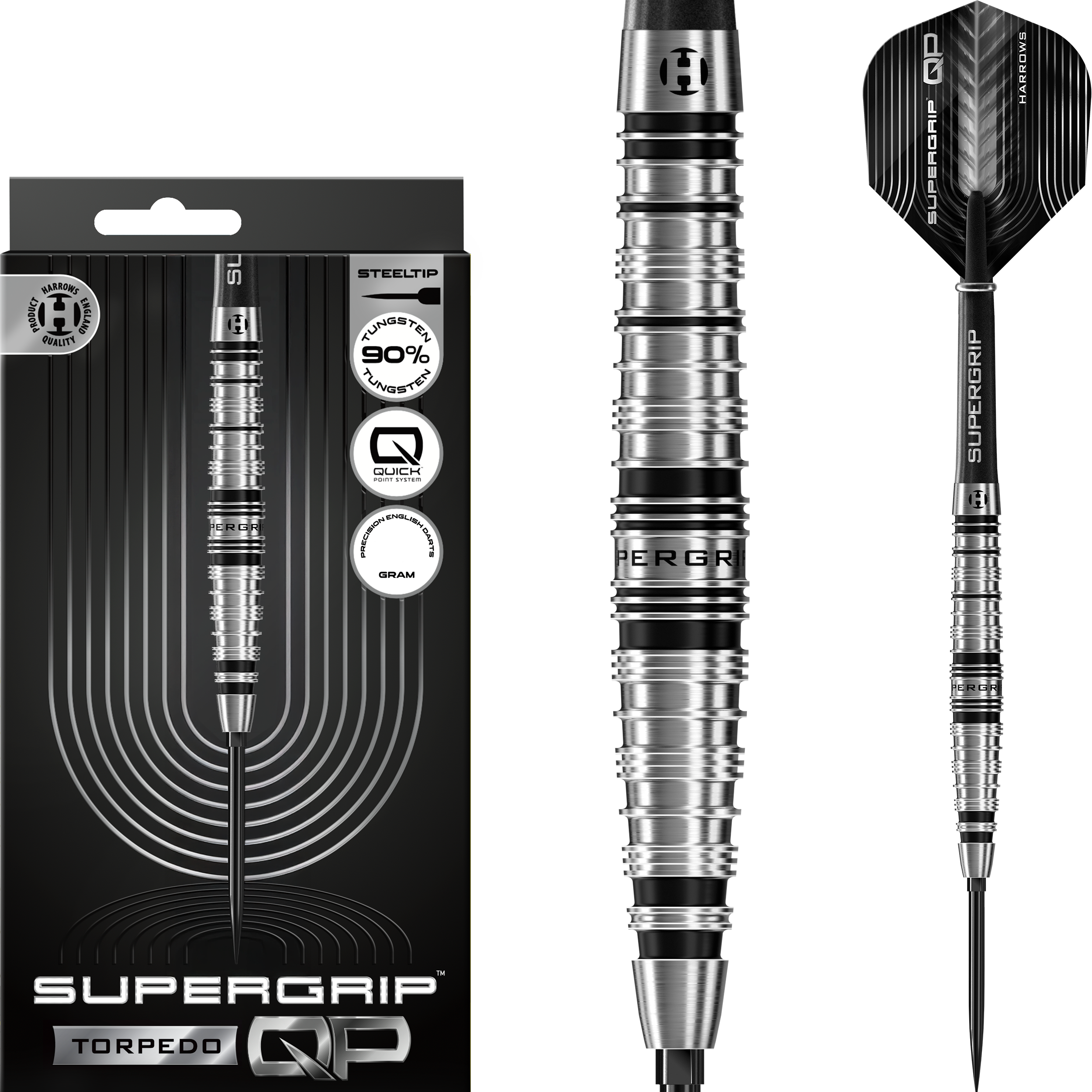 Harrows - Quick Point - Supergrip Torpedo - Steeldart Harrows - Quick Point - Supergrip Torpedo - Steeldart