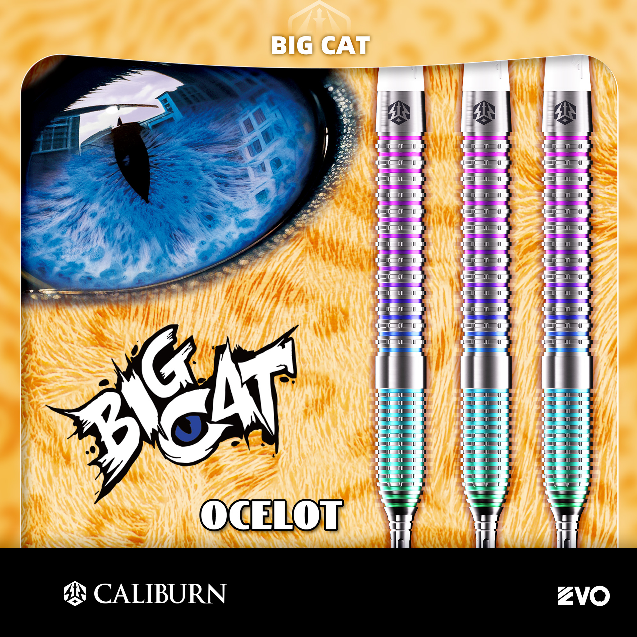 Caliburn - EVO Big Cats Ozelot - Steeldart Caliburn - EVO Big Cats Ozelot - Steeldart