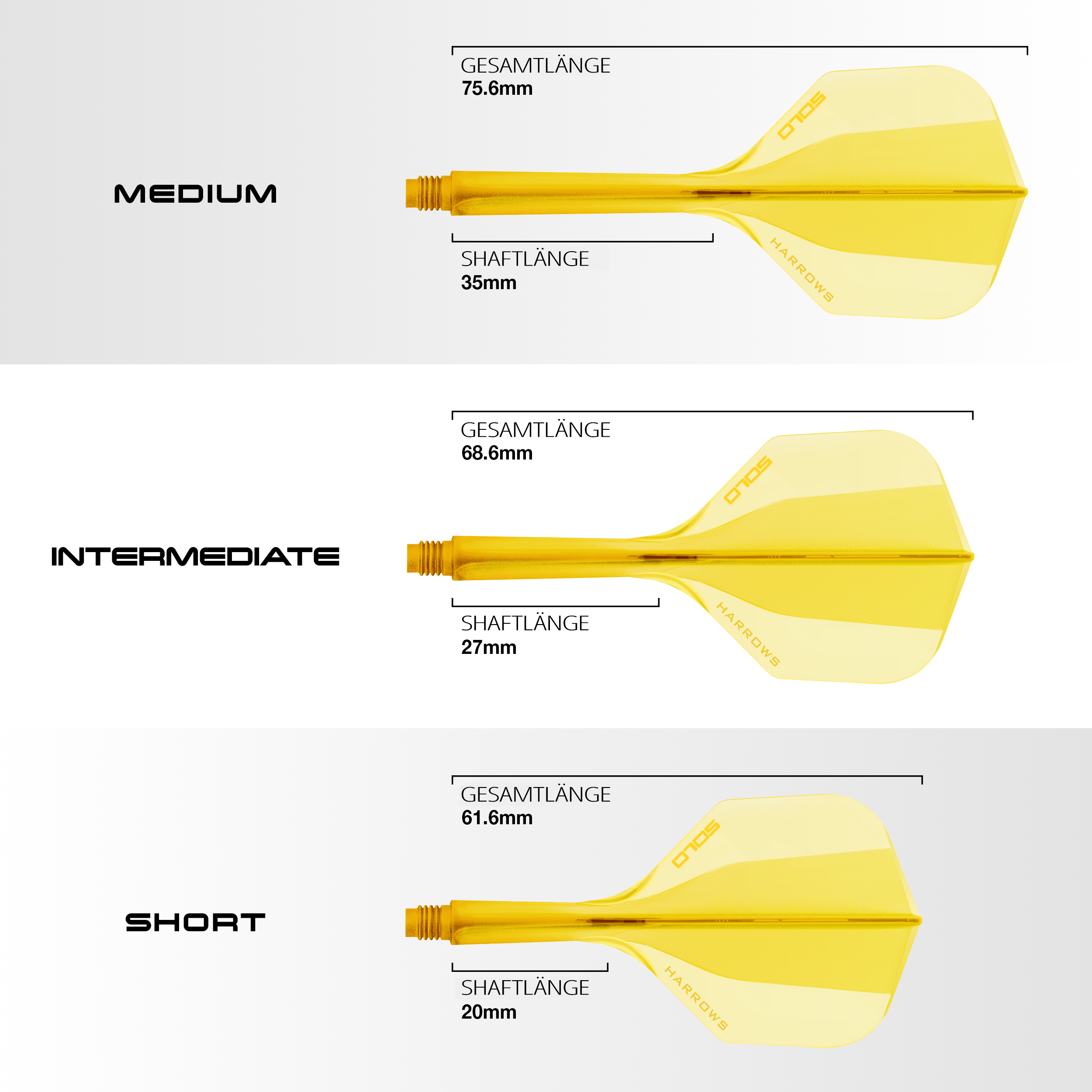 Harrows - Solo Flightsystem Gelb - No6