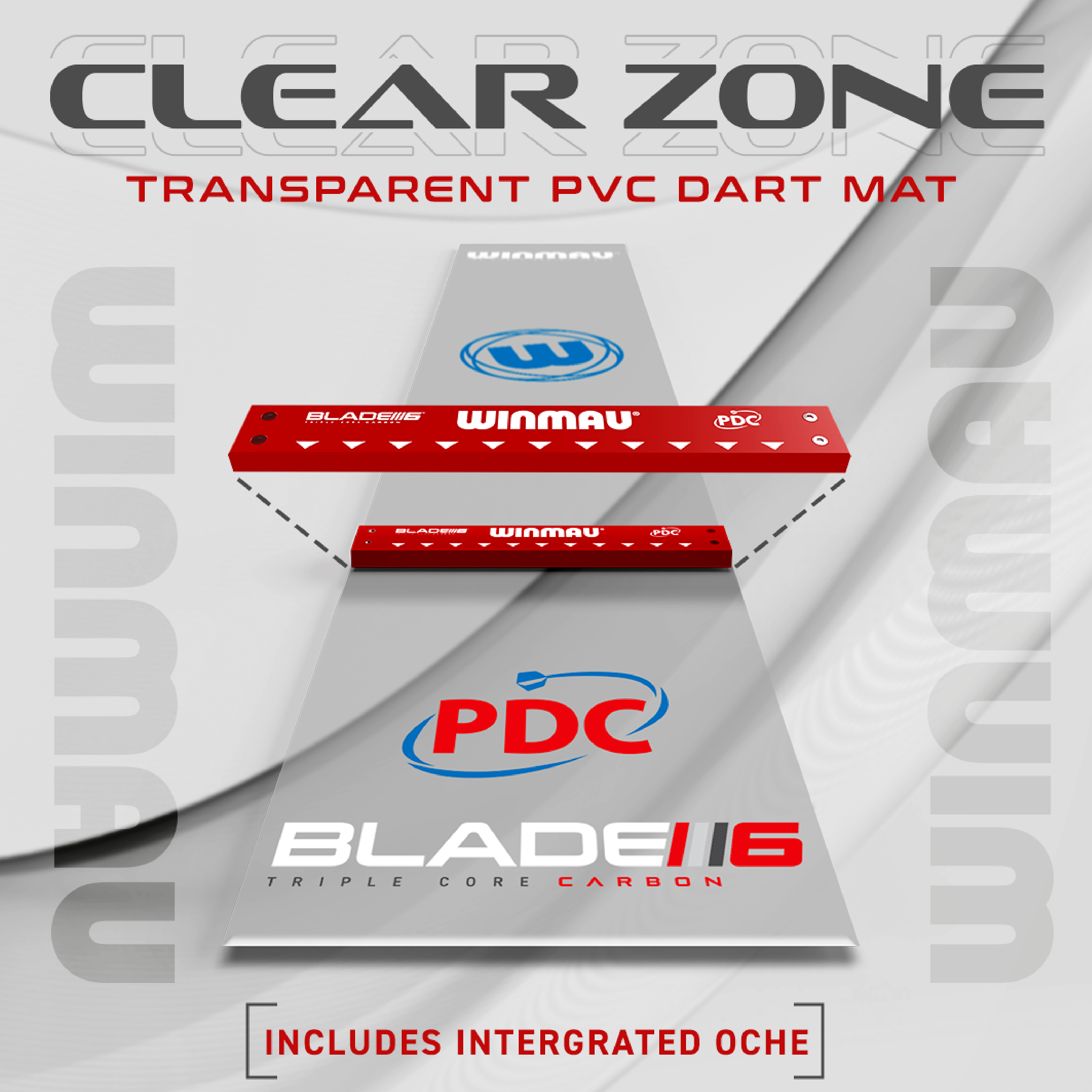 Winmau - PDC Clearzone Dartmatte mit Oche Winmau - PDC Clearzone Dartmatte mit Oche