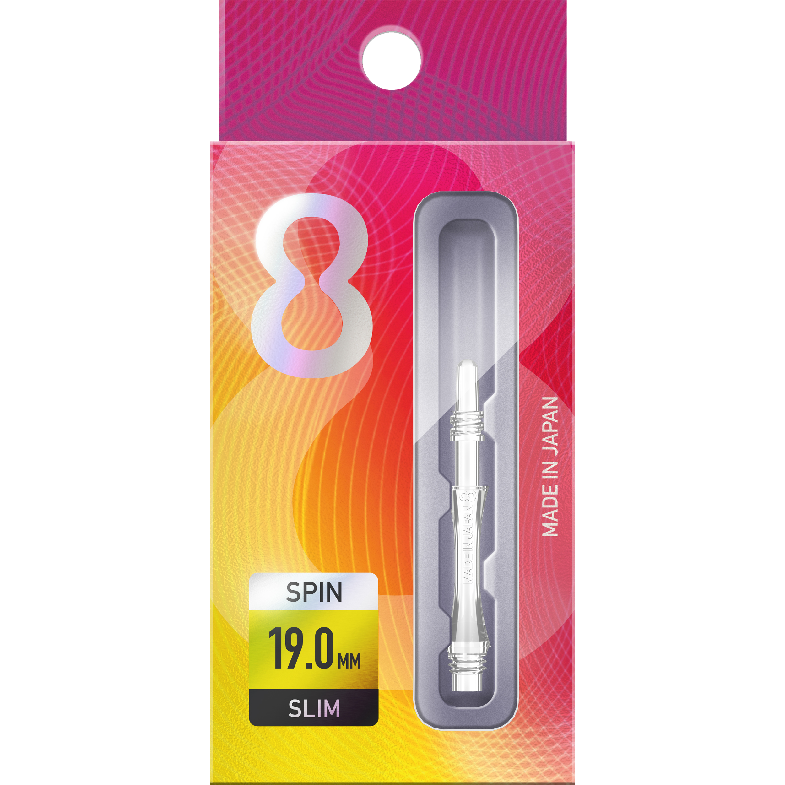 8 Flight - Slim Spin Shaft - Transparent 8 Flight - Slim Spin Shaft - Transparent