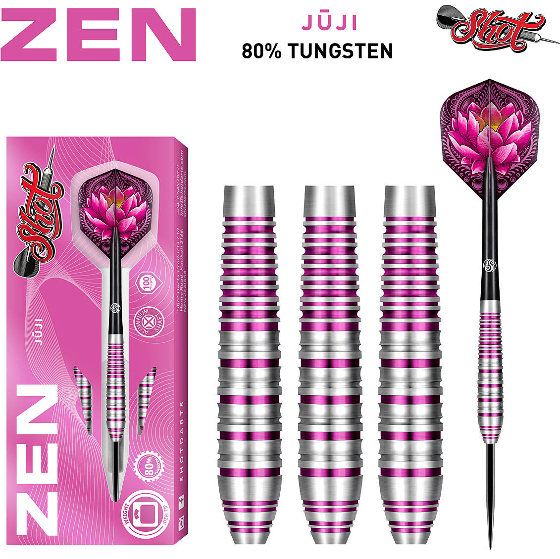 Shot-Zen-Juji-Steeldart-Lieferumfang Shot - Zen Juji - Steeldart