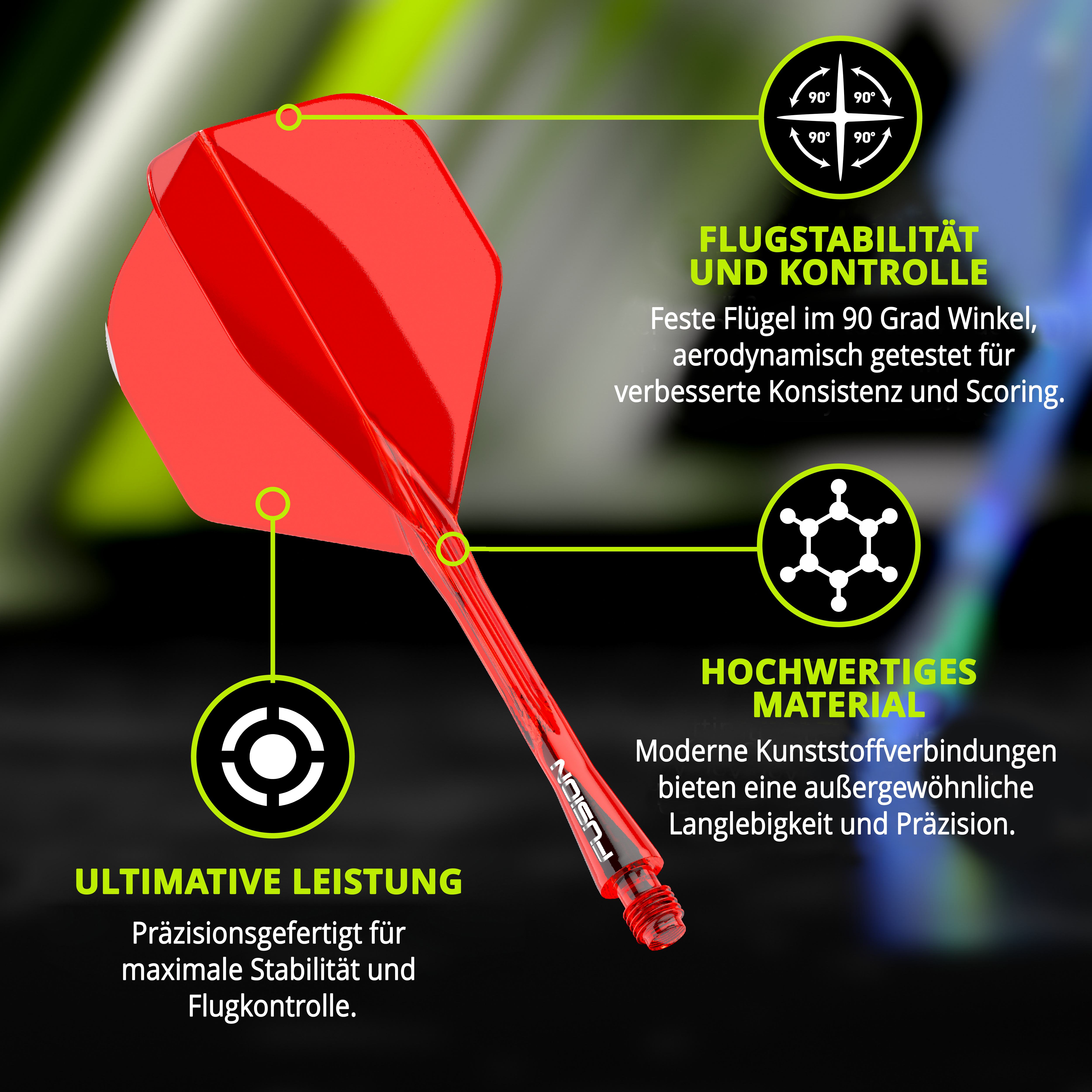 Winmau - Fusion Flightsystem Rot - No2