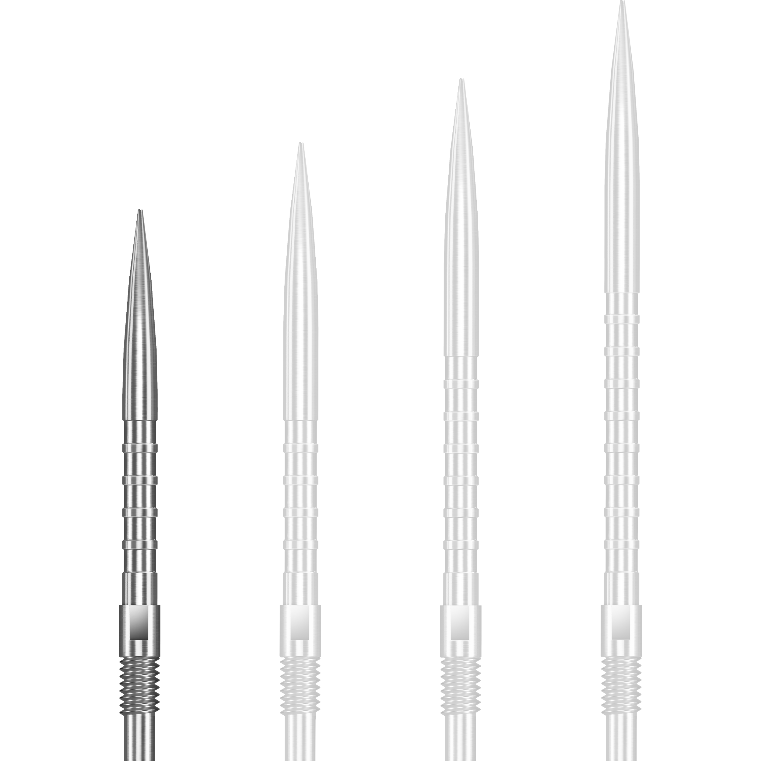 Harrows - Quick Point HM Grip - Silber