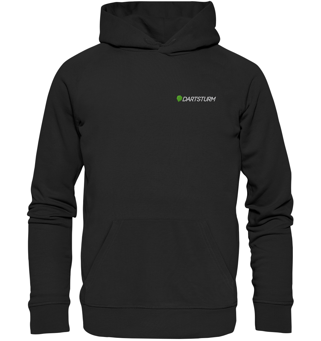 DartSturm - Logo Weiß Hoodie (Stick)