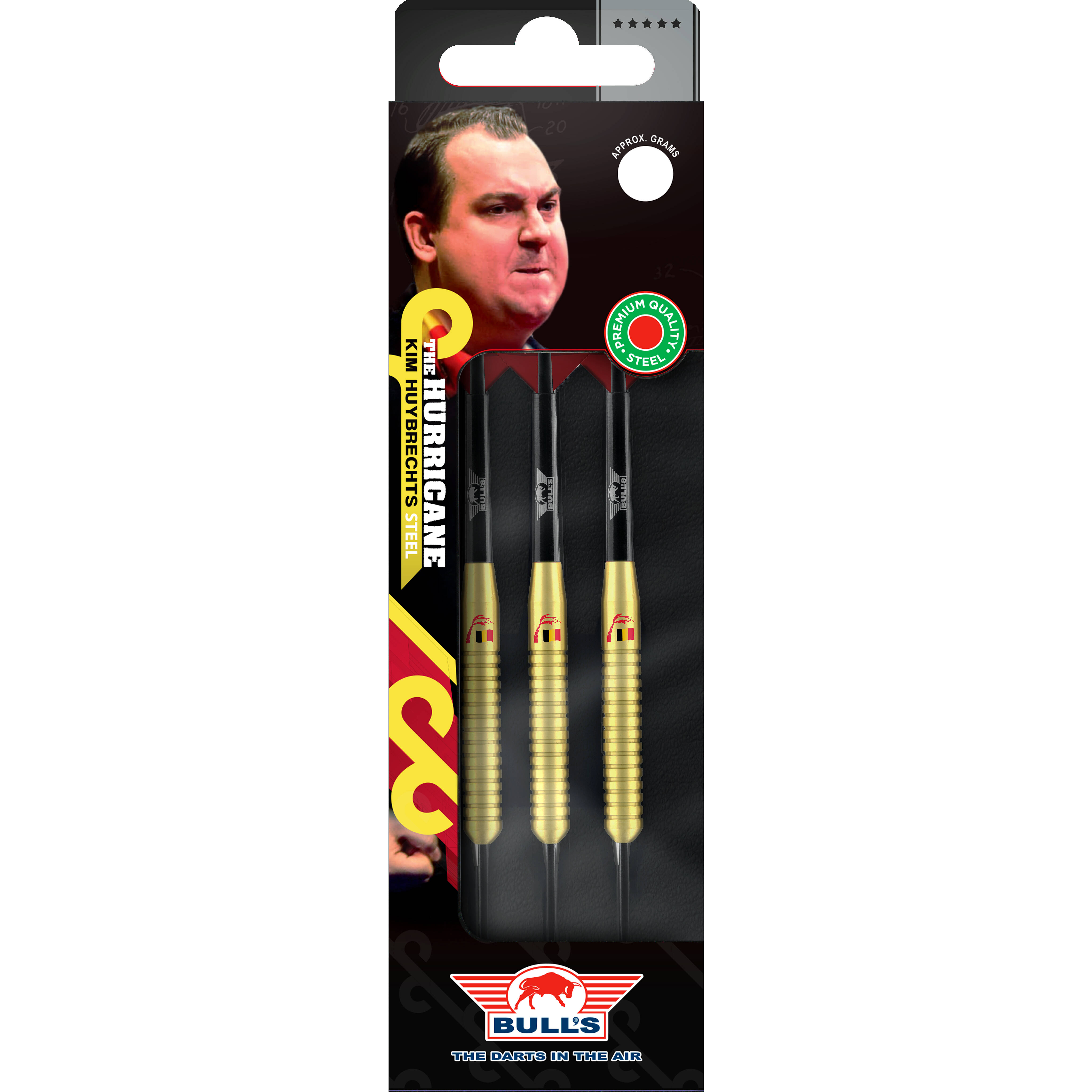 Bull-s-NL-Kim-Huybrechts-Belgium-Brass-Steeldart-Verpackung Bull's NL - Kim Huybrechts Belgium Brass - Steeldart