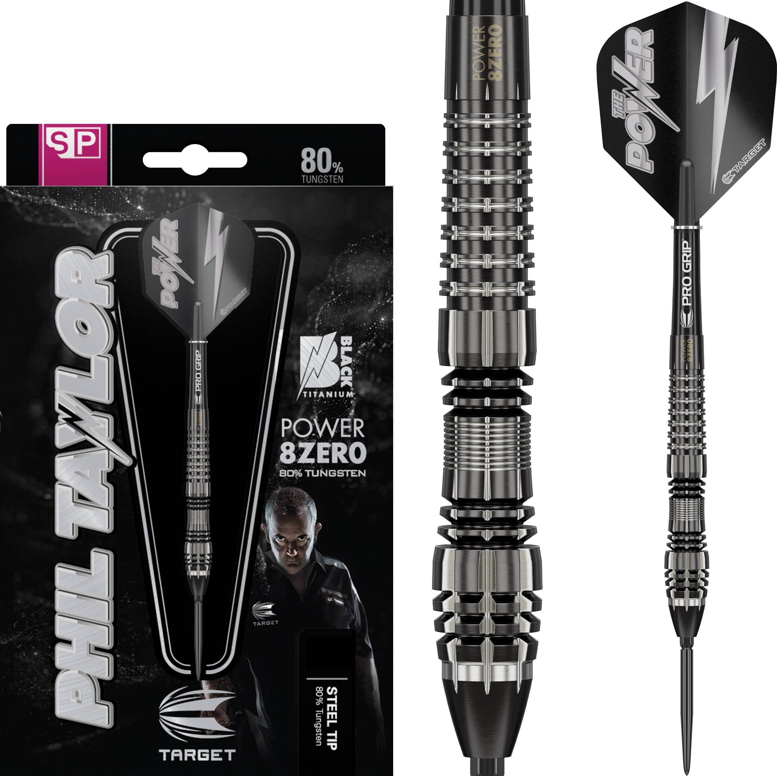Target - Swiss Point - Phil Taylor 8zero Black Titanium Typ D - Steeldart