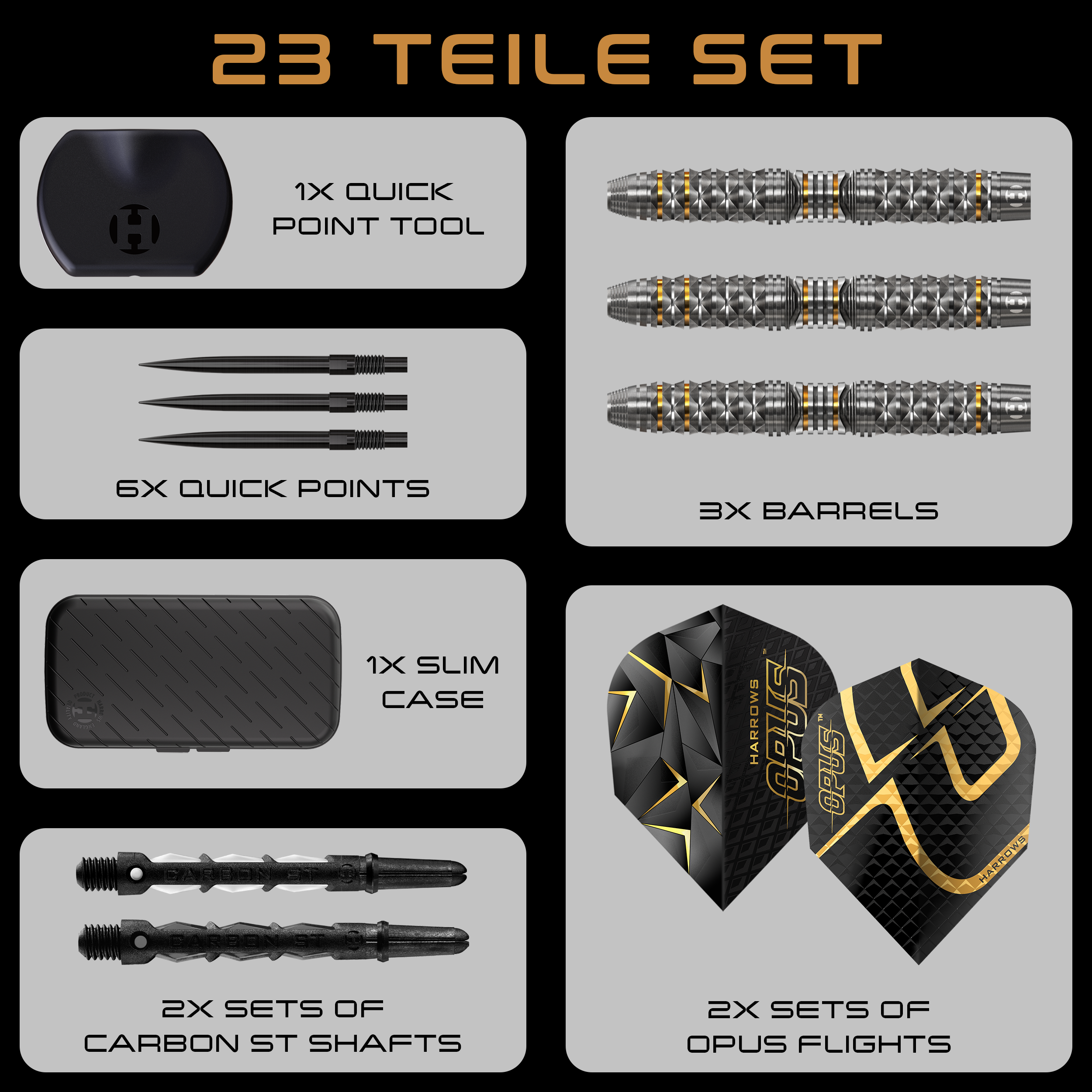 Harrows - Quick Point - Opus - Steeldart
