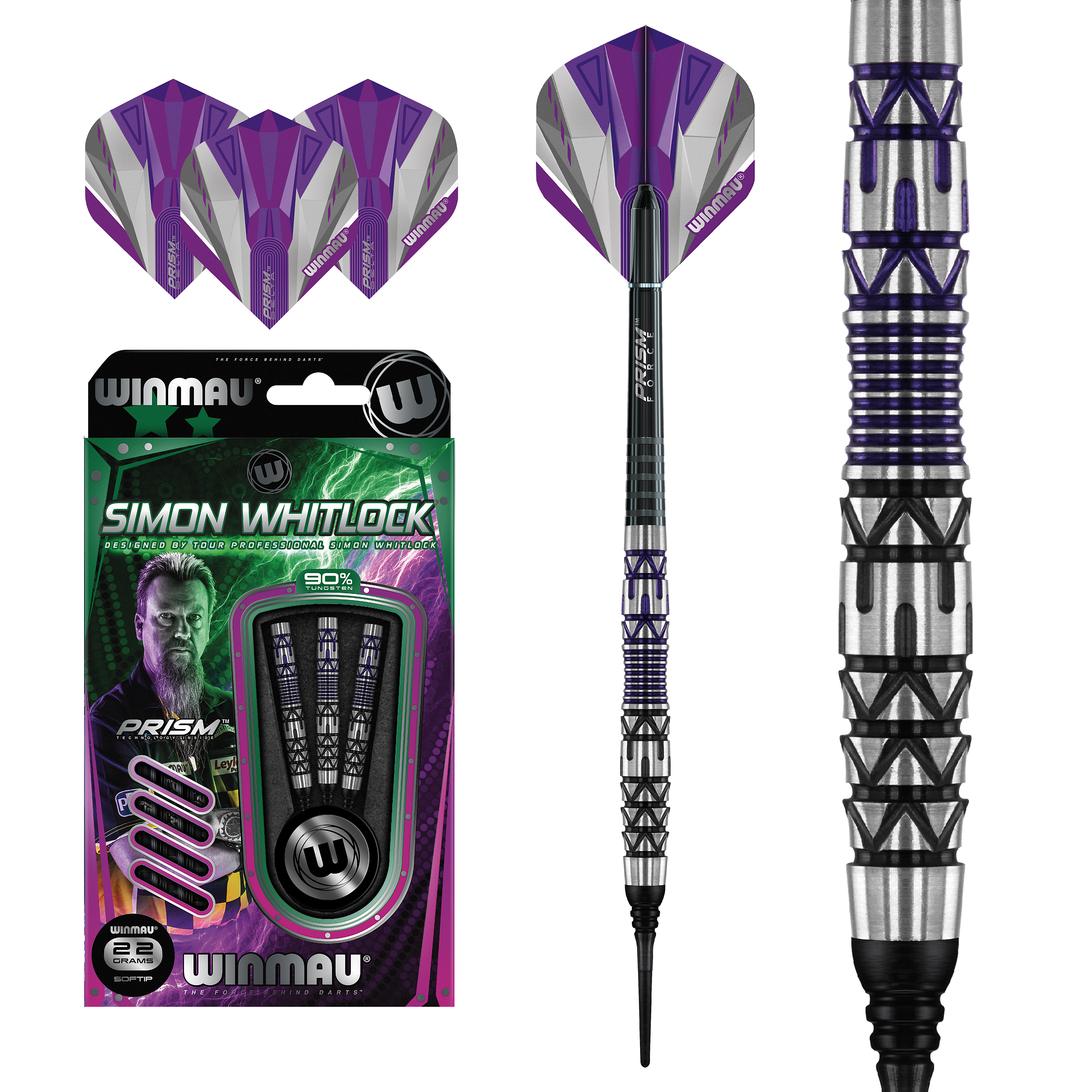Winmau-Simon-Whitlock-Special-Edition-Softdart-Collage Winmau - Simon Whitlock Special Edition - Softdart