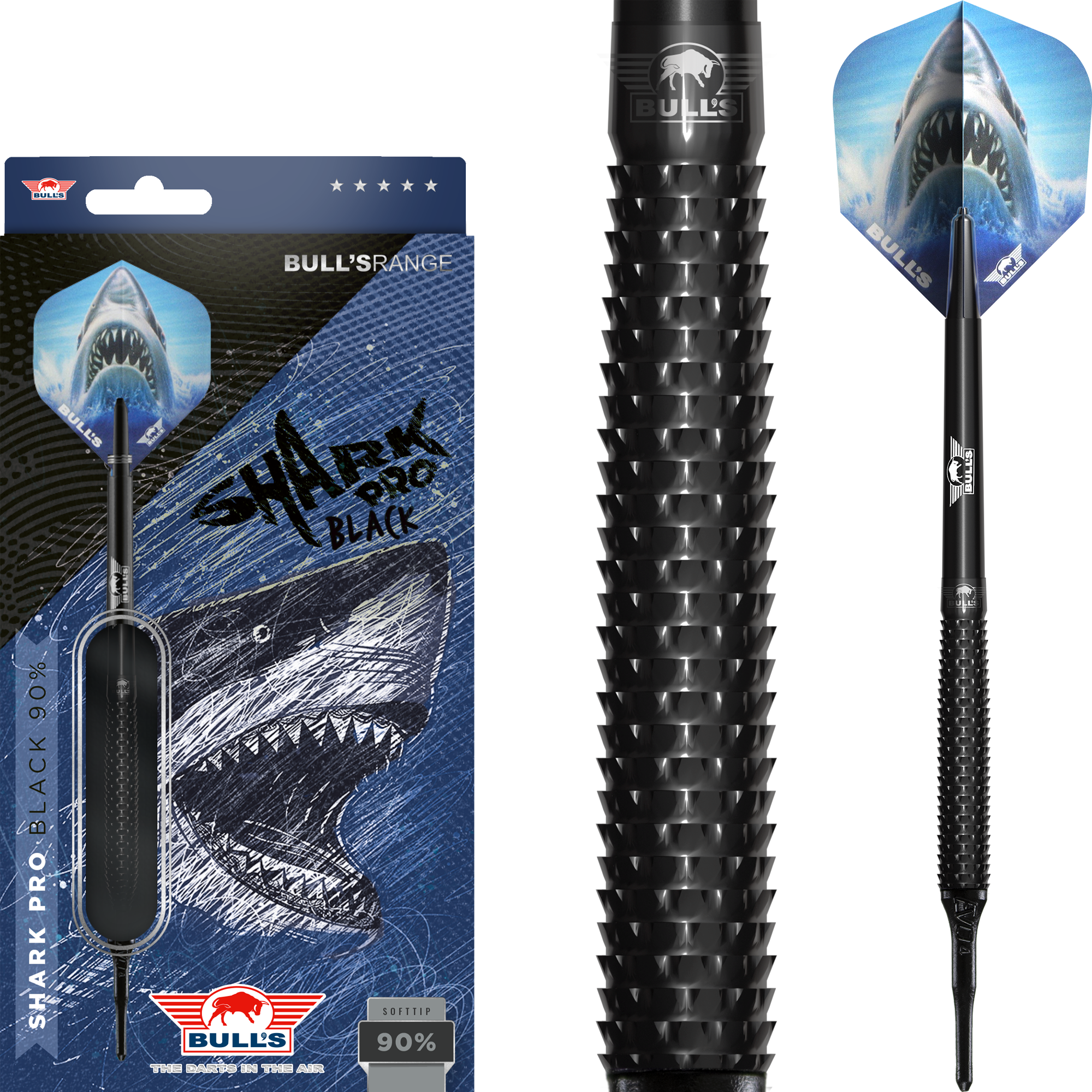 Bull's NL - Shark Pro Black - Softdart