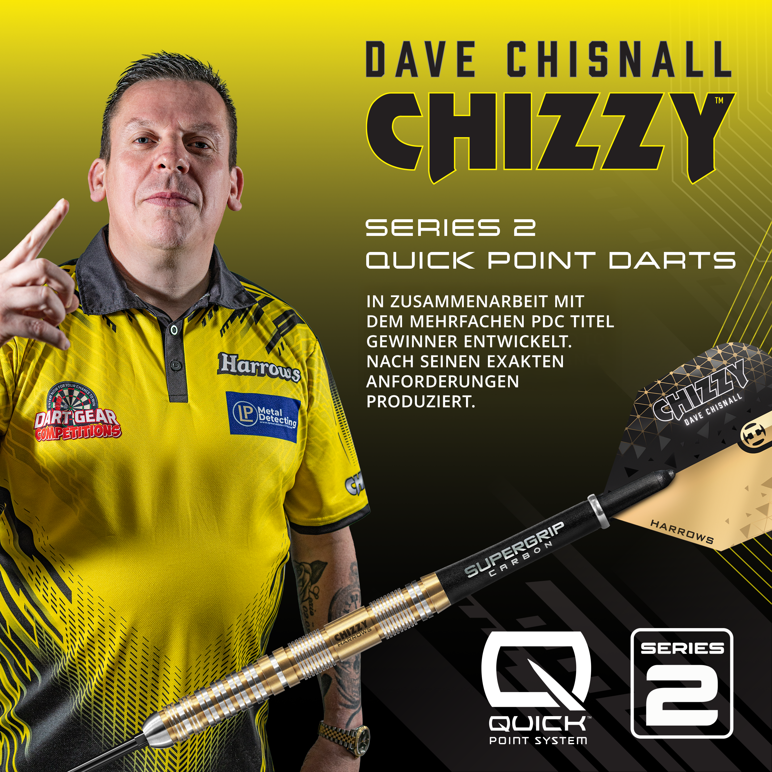 Harrows - Quick Point - Dave Chisnall GEN 2 - Steeldart Harrows - Quick Point - Dave Chisnall GEN 2 - Steeldart