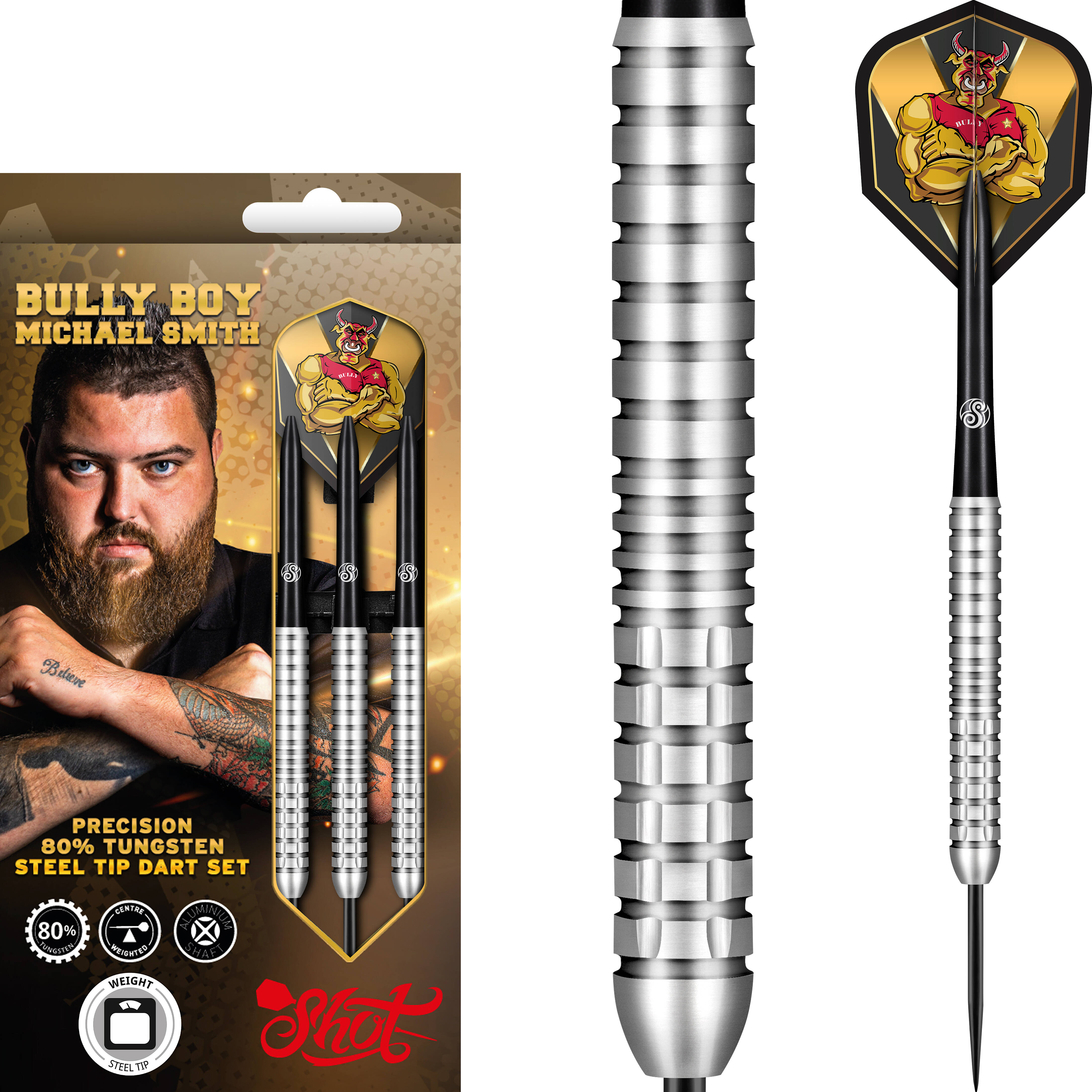 Shot-Michael-Smith-Precision-Steeldart-Collage Shot - Michael Smith Precision - Steeldart